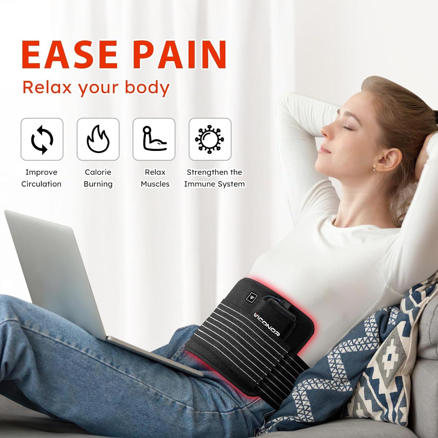 Cinturón de Luz Roja Viconor Control APP Doble Potencia Grande