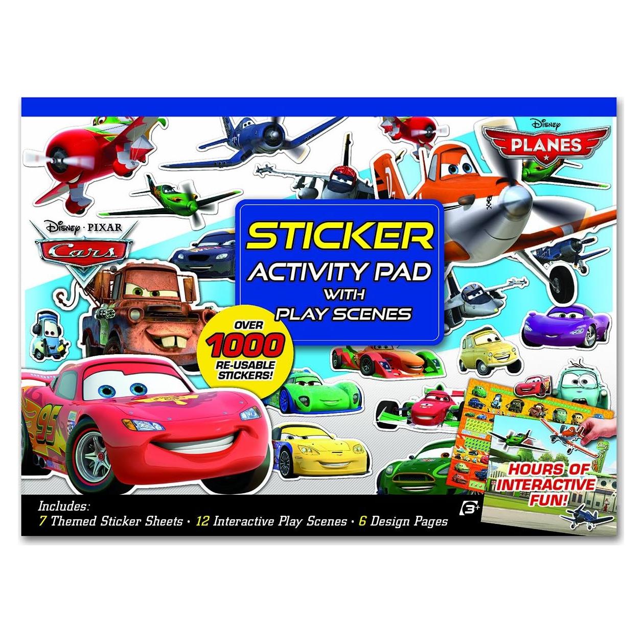 Cuaderno de Pegatinas Disney Pixar Cars y Planes 1000 Piezas