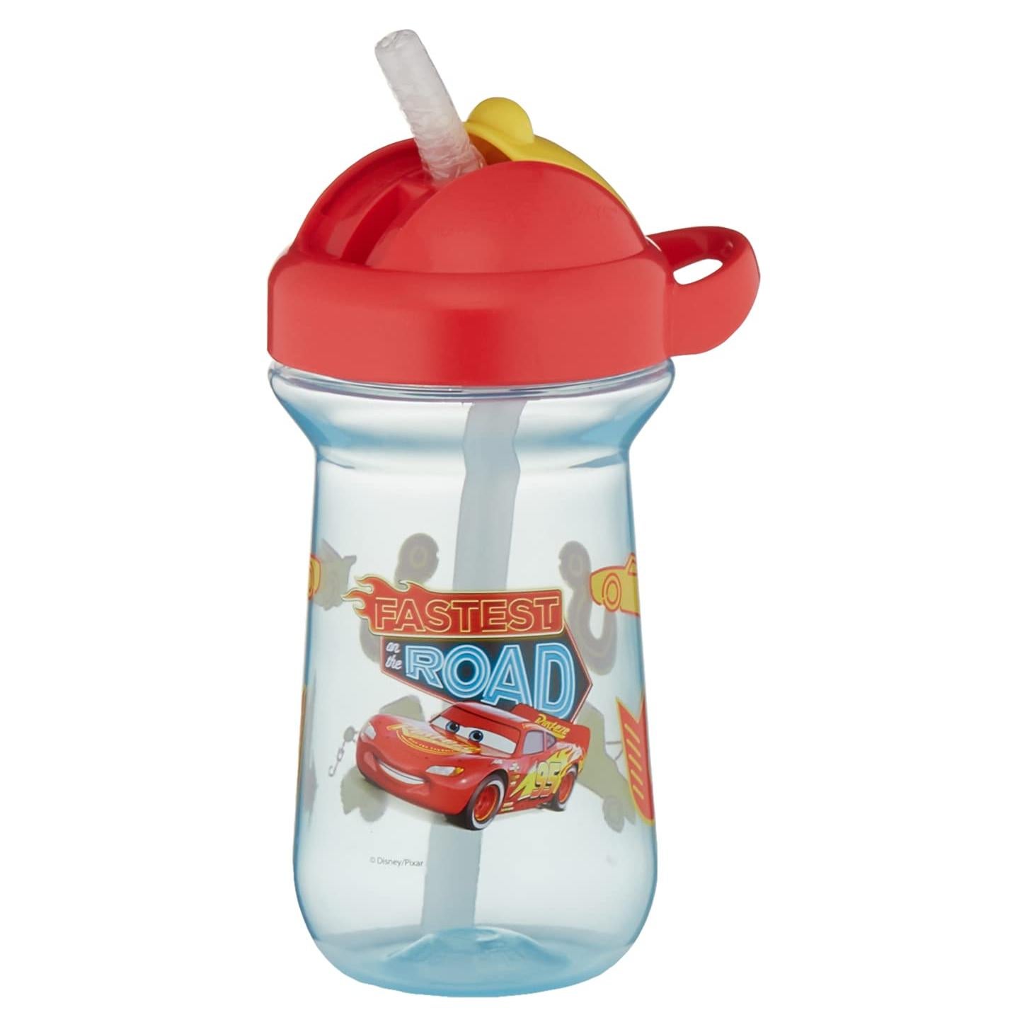 Vaso con Pajilla Disney Pixar Cars - Tapa Abatible 300ml