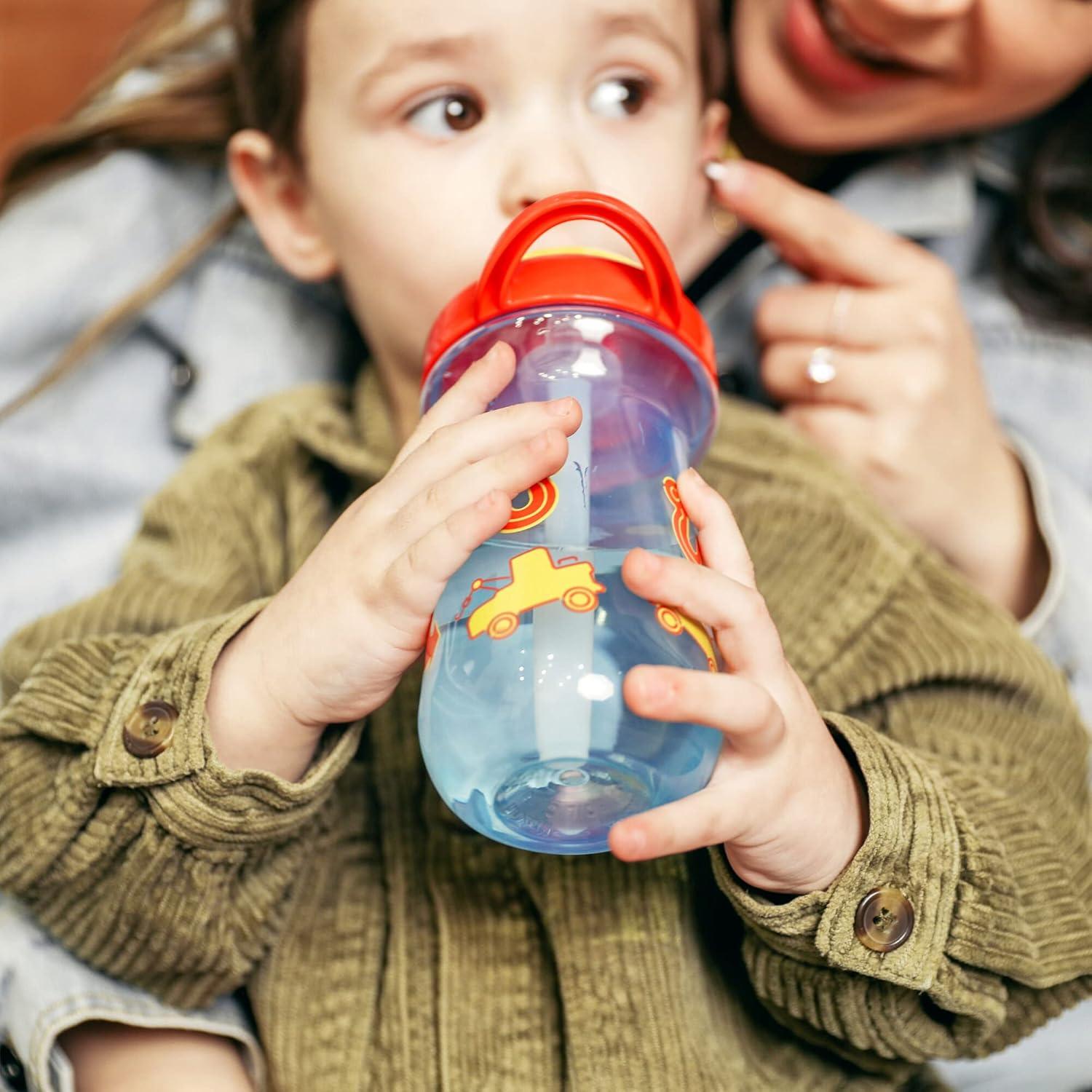 Vaso con Pajilla Disney Pixar Cars - Tapa Abatible 300ml