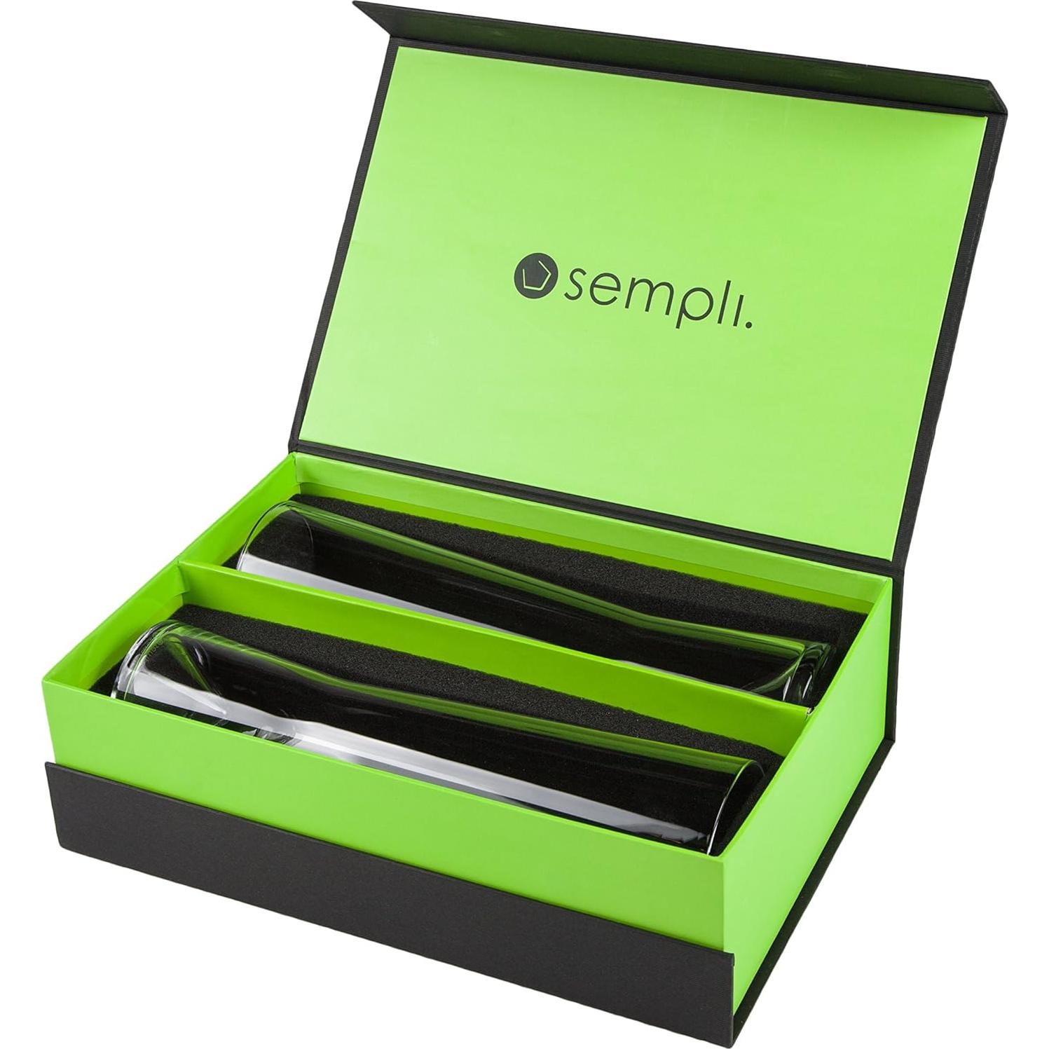 Juego de 2 Vasos Pilsner Sempli 365 ml Cristal Sin Plomo