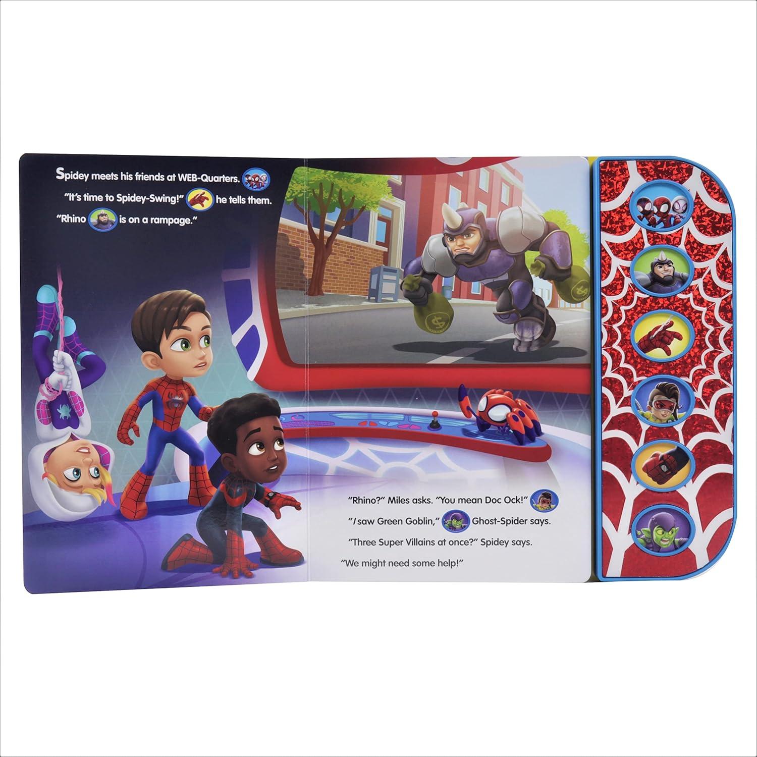 Marvel Spider-man - Spidey and his Amazing Friends - Spidey to the Rescue - Touch & Feel Textured Sound Pad for Tactile Play - PI Kids