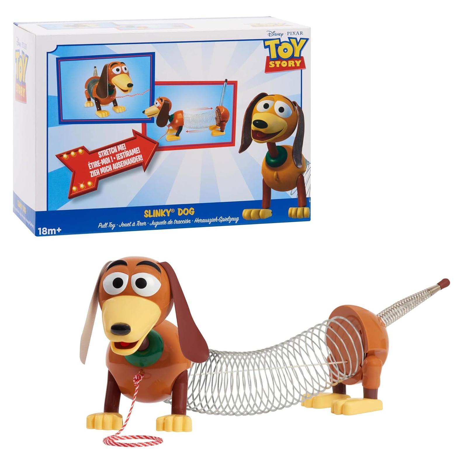Disney•Pixar's Toy Story Slinky Dog Pull Toy, Walking Spring Toy for Boys and Girls, Kids Toys for Ages 18 Month by Just Play