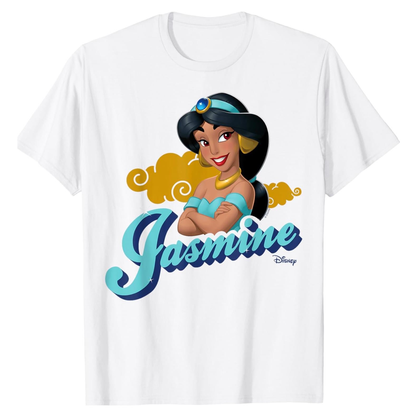 Camiseta Blanca Jasmine Aladino Disney Licencia Oficial