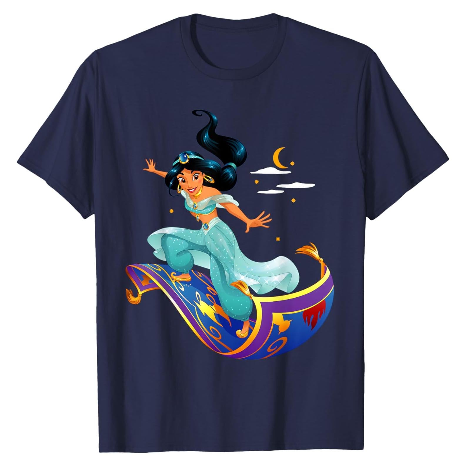 Camiseta gráfica Princesa Jasmine Disney Azul Marino Niño
