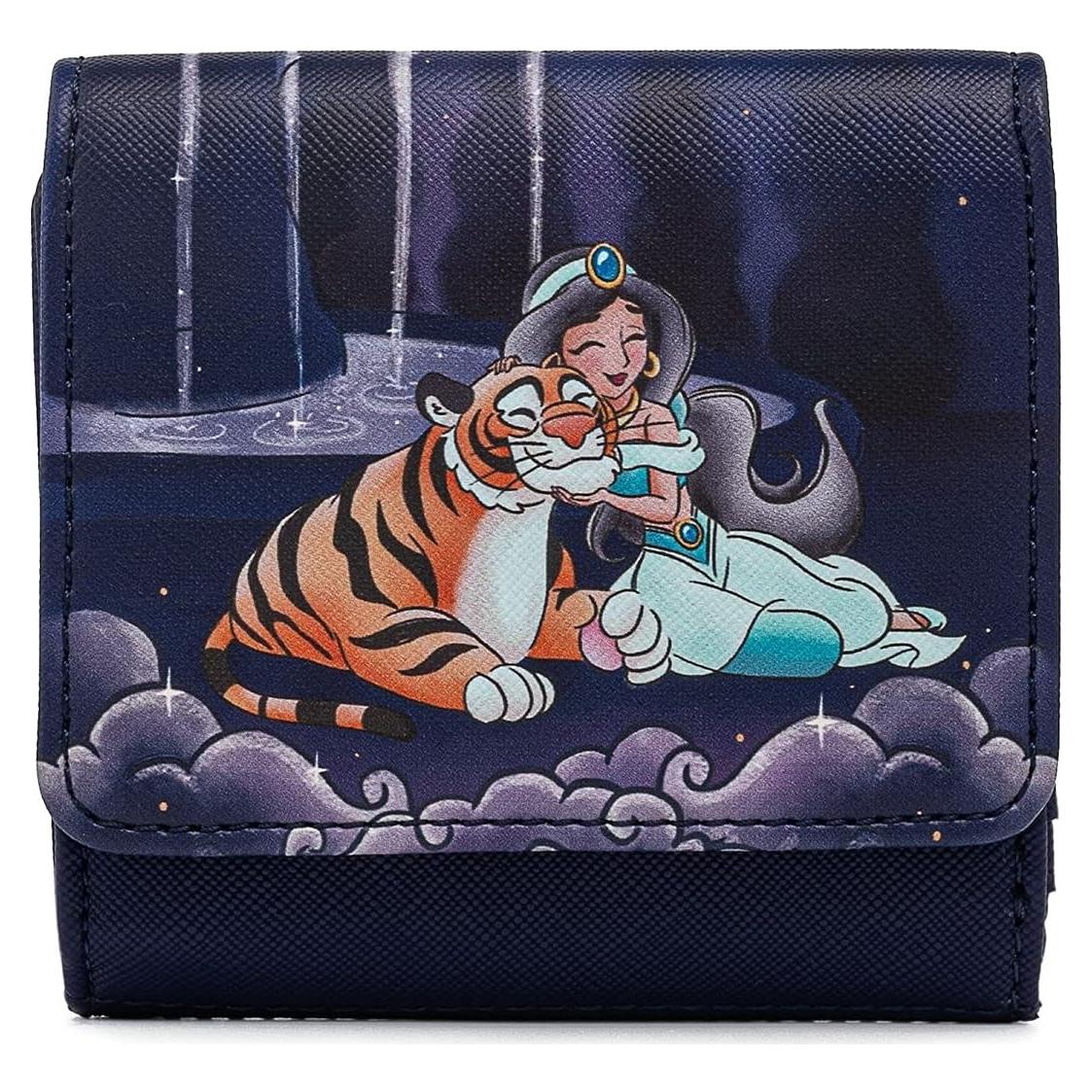 Billetera de cierre de beso Disney Aladino Jasmine Loungefly