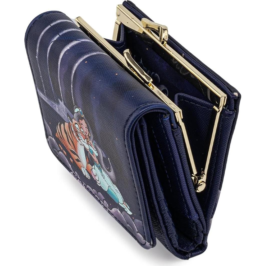 Billetera de cierre de beso Disney Aladino Jasmine Loungefly