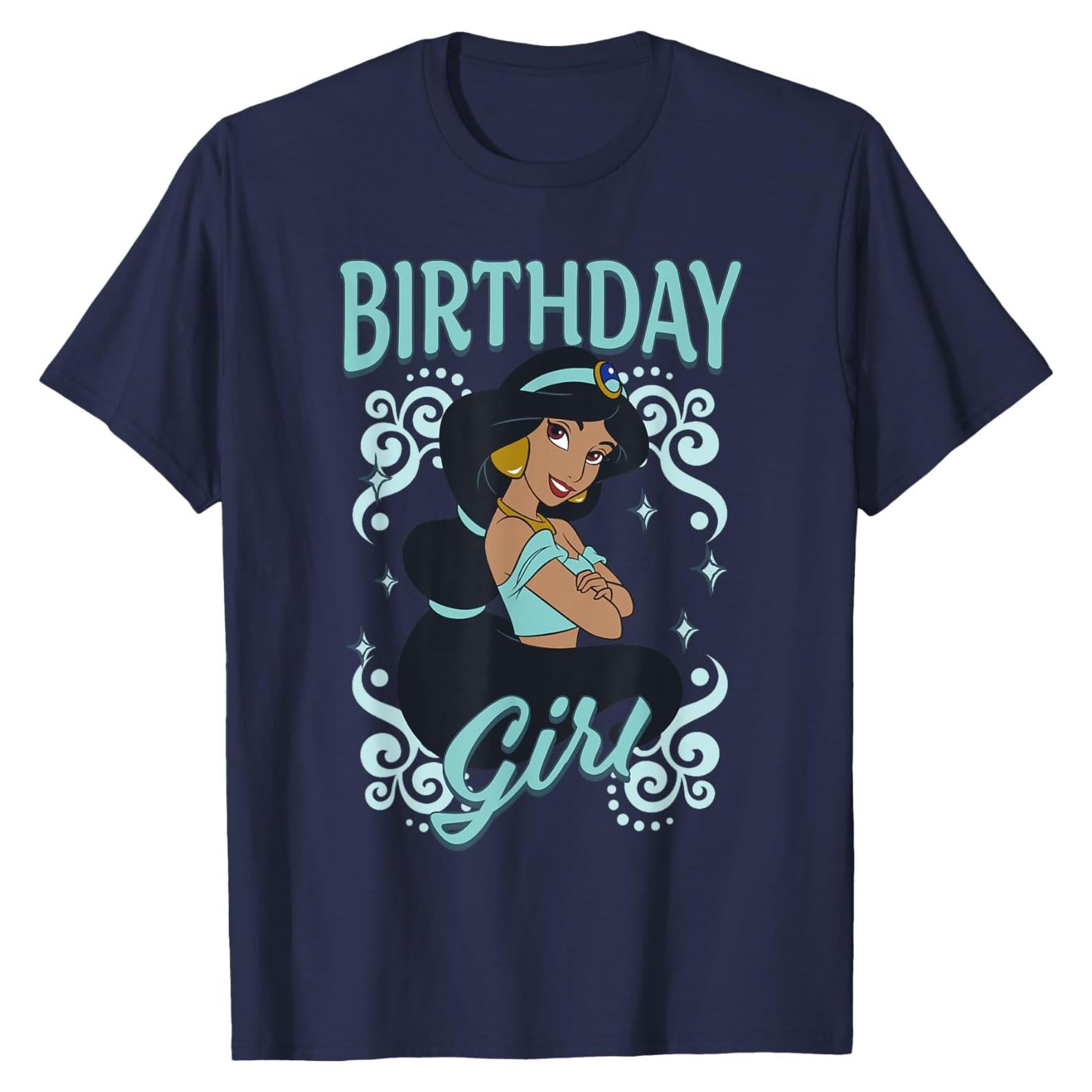 Camiseta Princesa Jasmine Aladino Disney Azul Marino Hombre