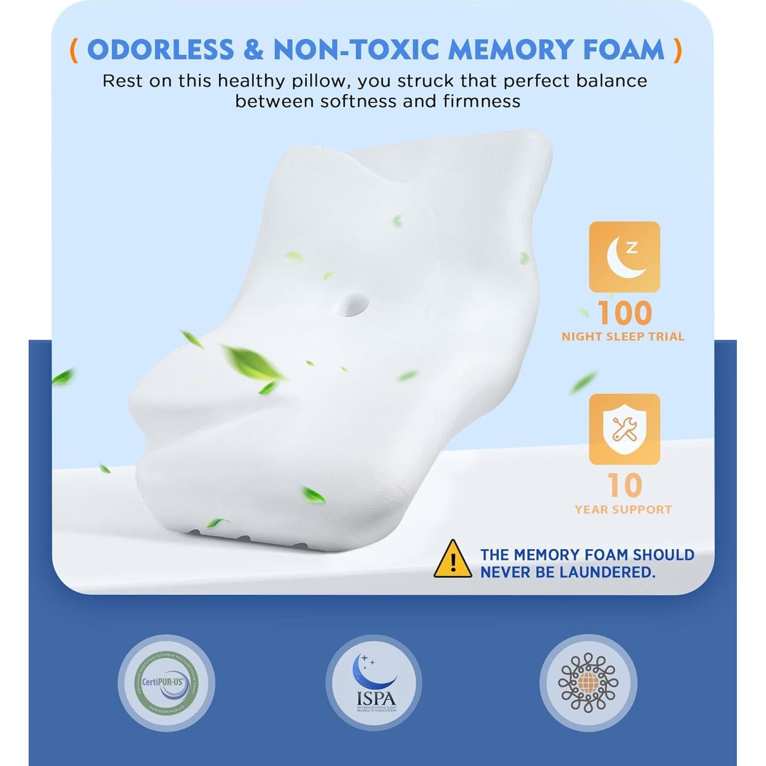 Almohada Cervical Ajustable Osteo Espuma de Memoria 64x42cm