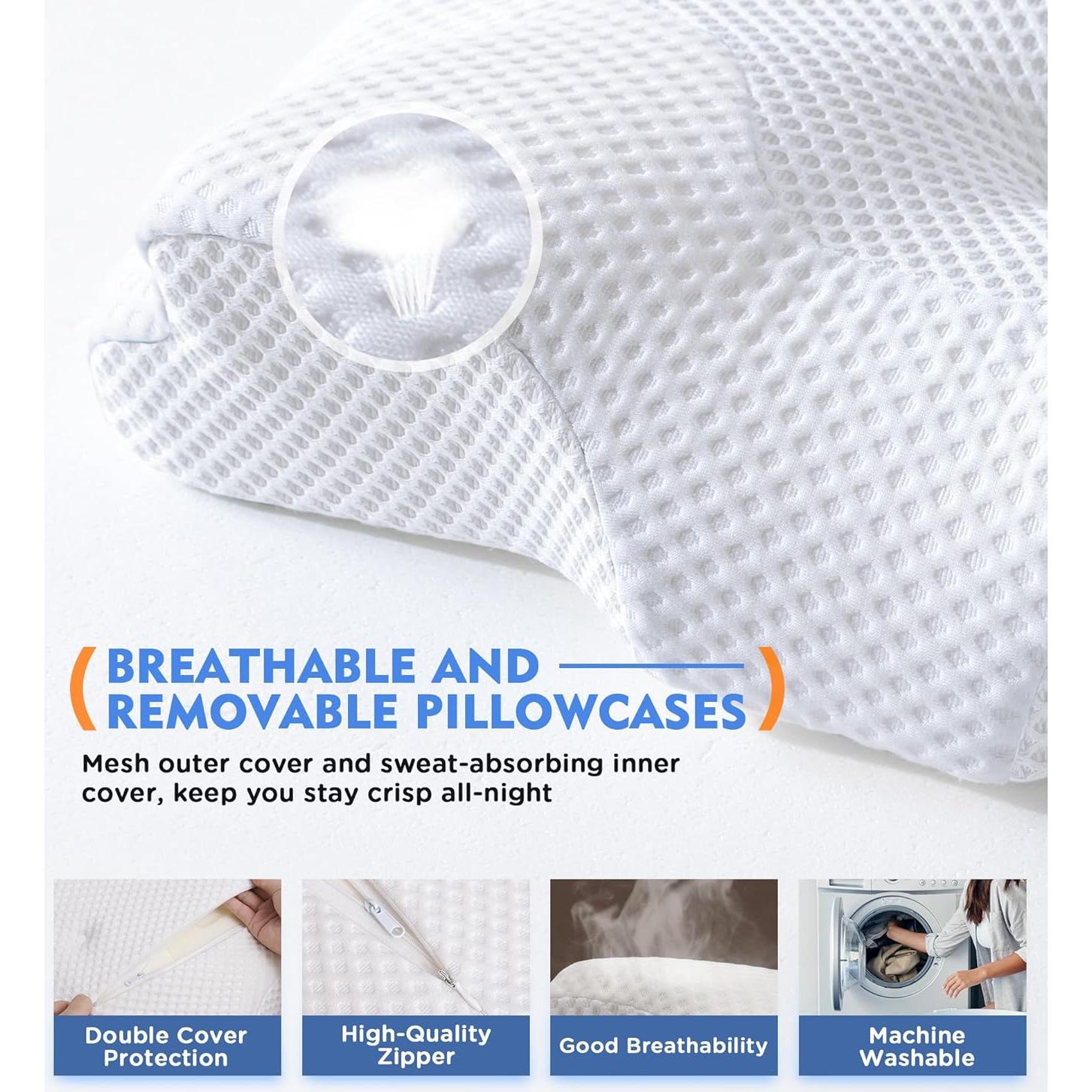 Almohada Cervical Ajustable Osteo Espuma de Memoria 64x42cm