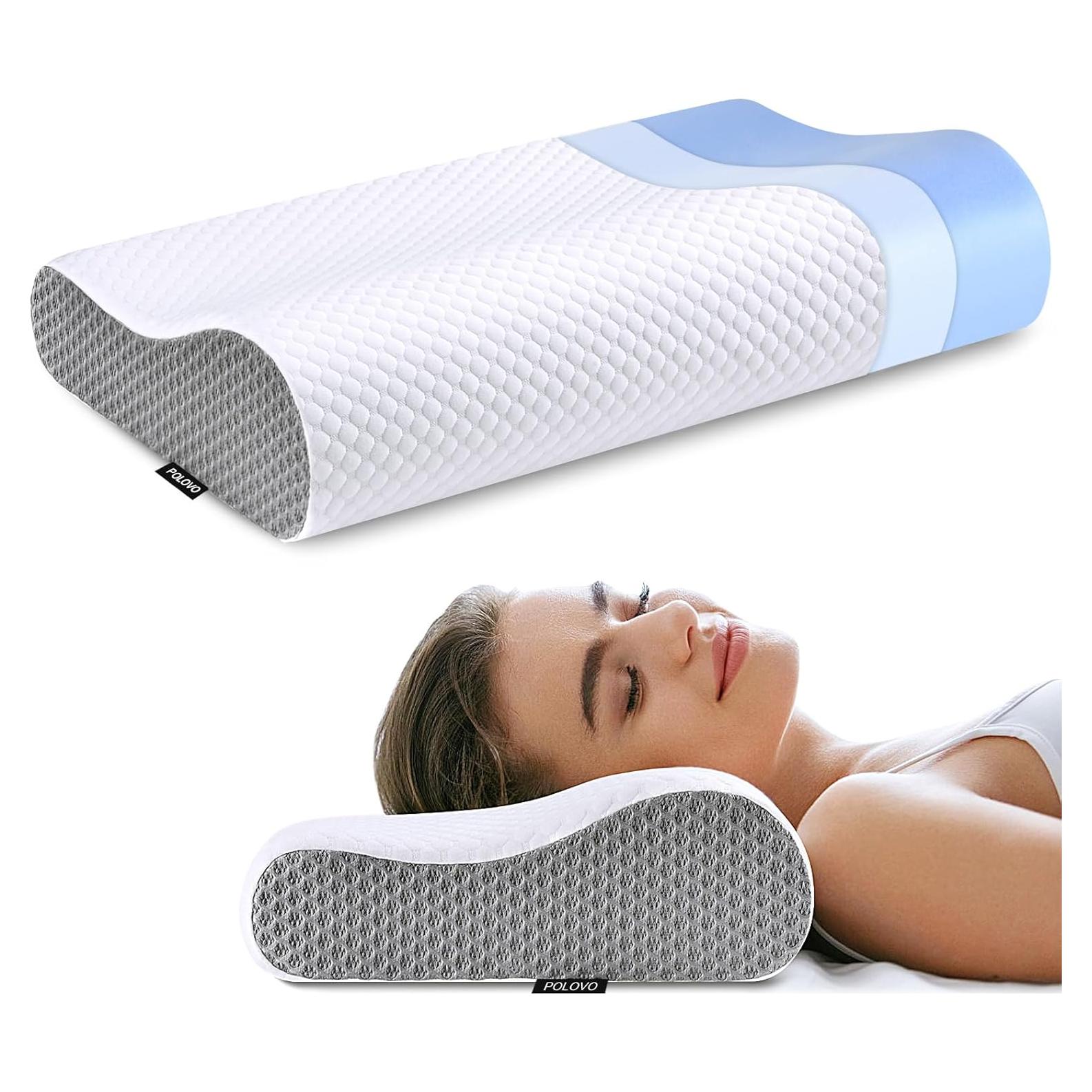 Almohada Cervical Polovo Espuma Viscoelástica 59.7x34.0 cm