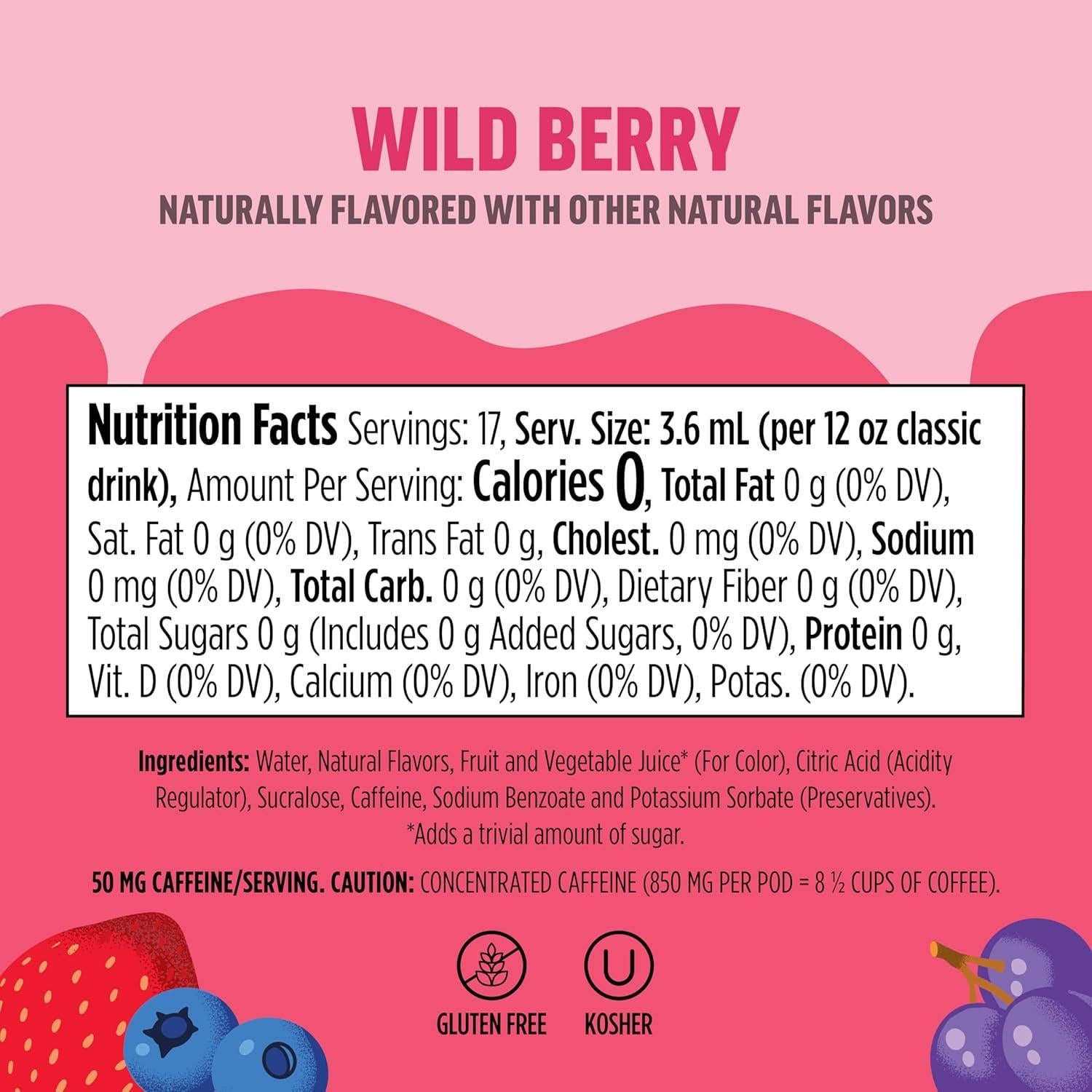 Gotas de Agua Saborizadas Ninja Thirsti Baya Silvestre 3 Pzs