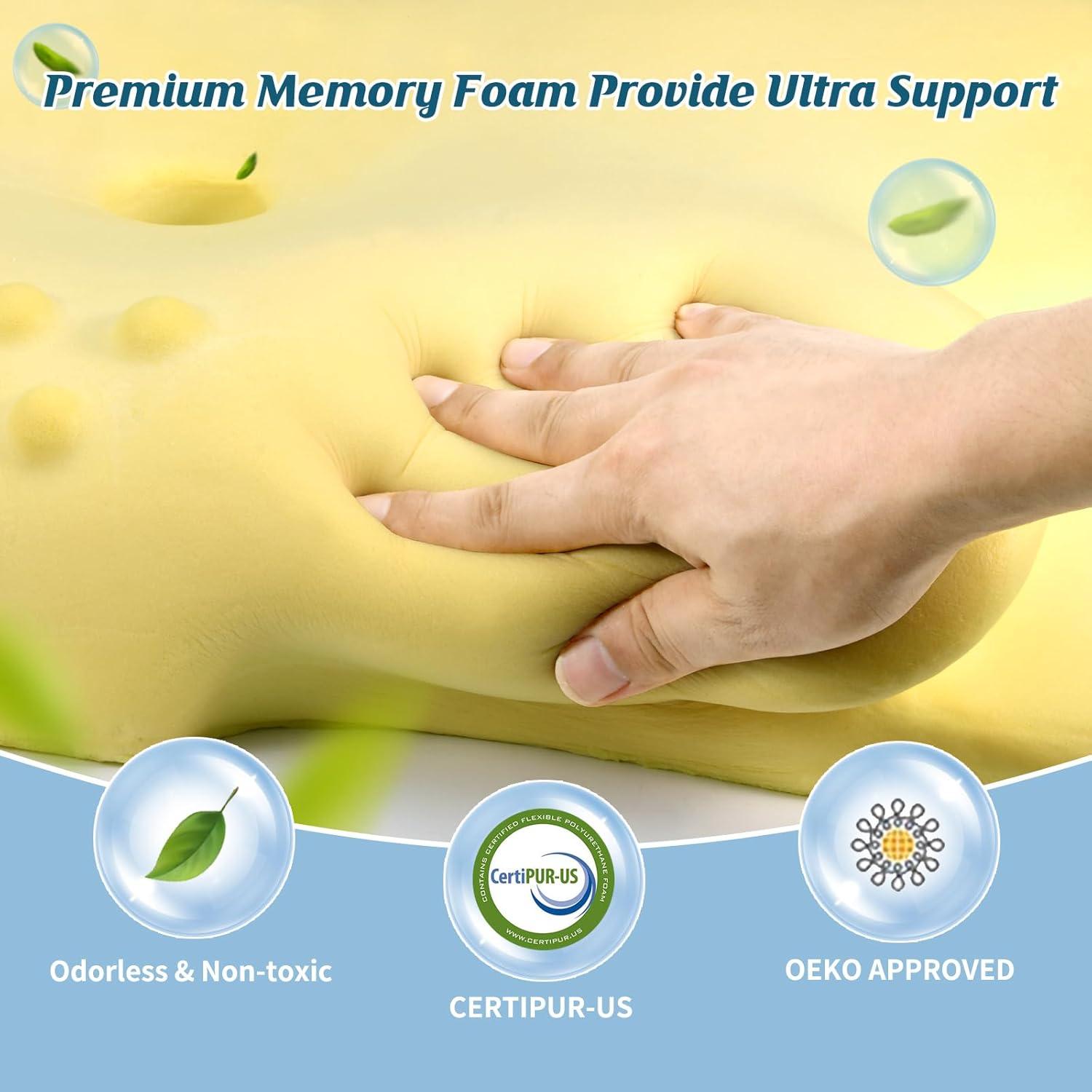 Almohada Cervical Ergonómica HAMYODO - Espuma Viscoelástica 67x42cm