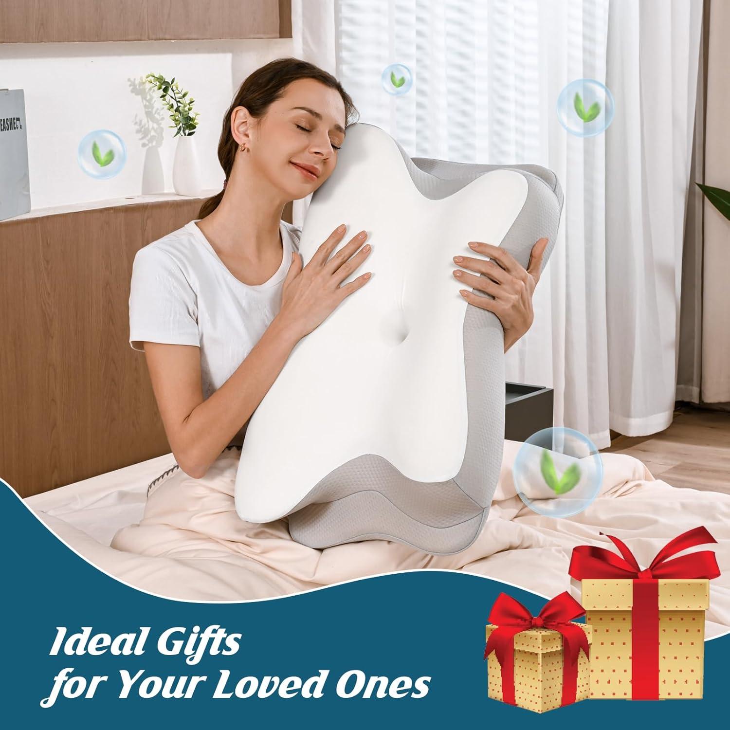 Almohada Cervical Ergonómica HAMYODO - Espuma Viscoelástica 67x42cm