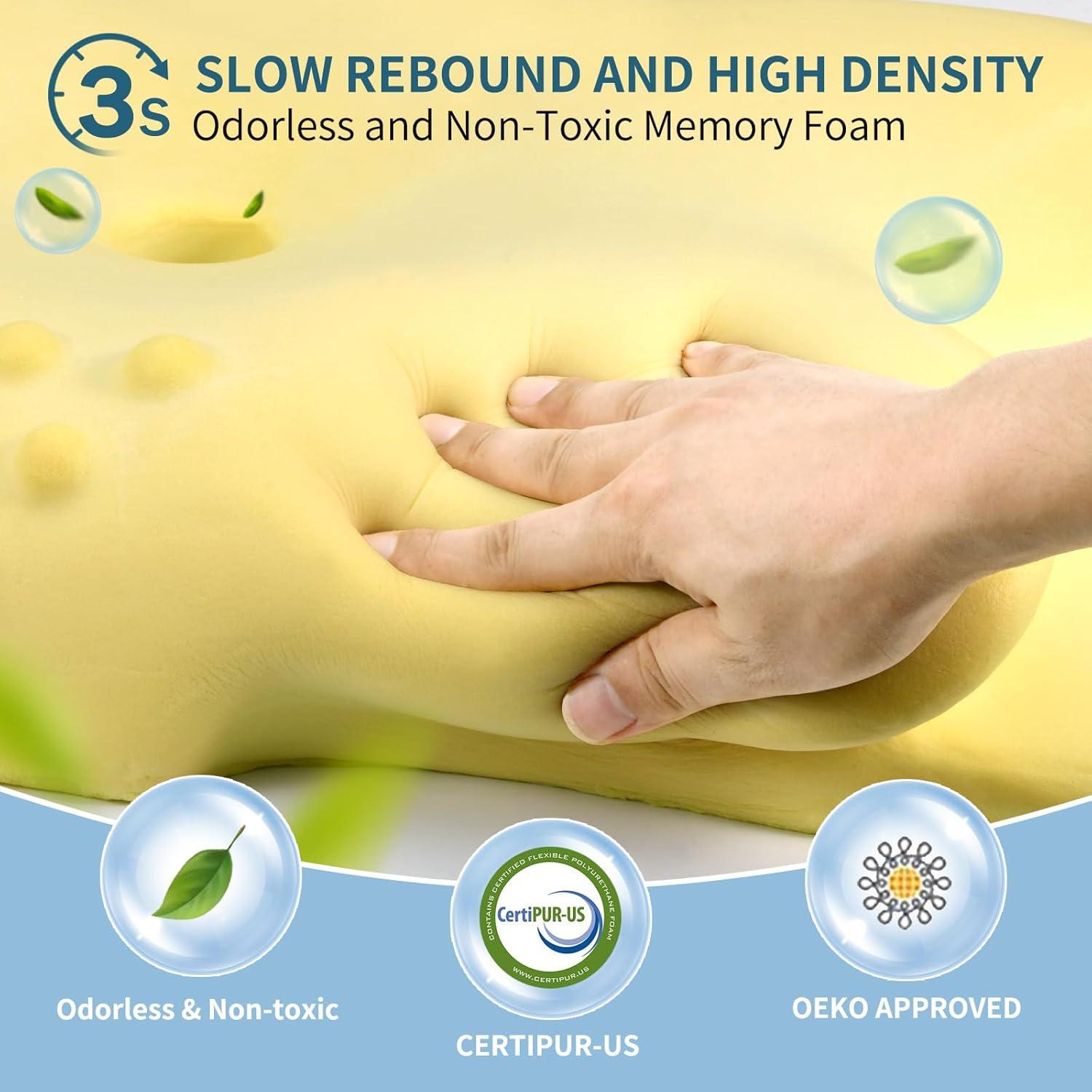 Almohada Cervical Ylekto Espuma Viscoelástica Enfriadora 63.5x39.9cm