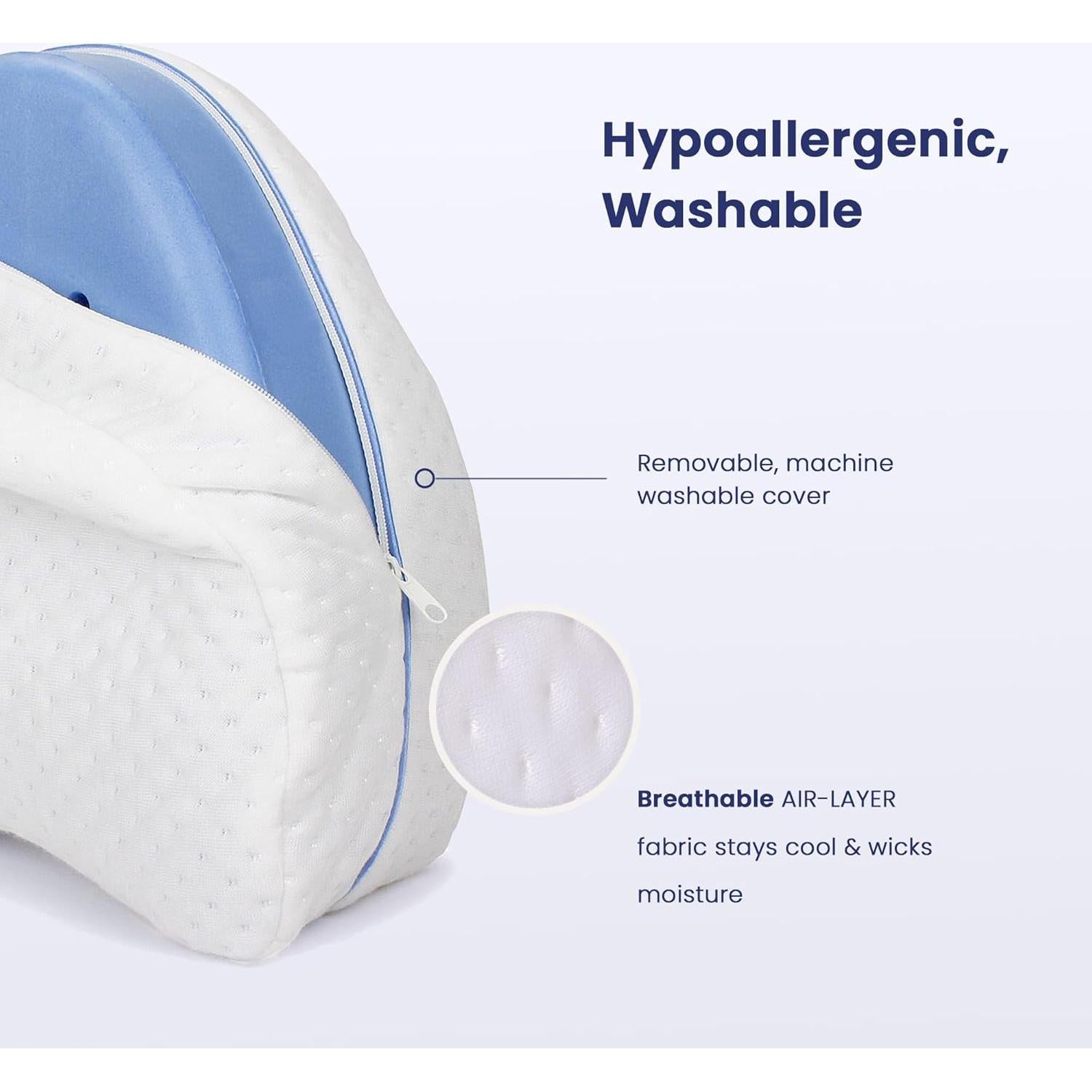 Almohada Ortopédica Contorno para Piernas y Rodillas 198g