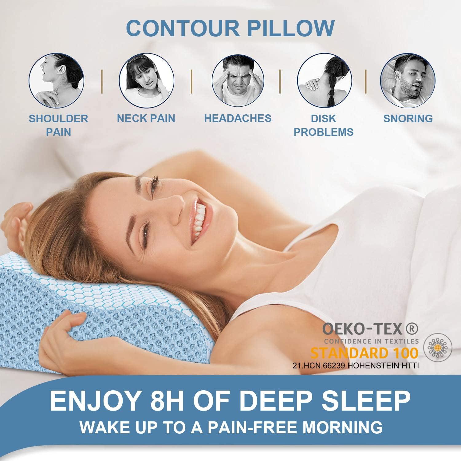 Almohada Cervical Anvo Espuma Viscoelástica Firme 61x34cm