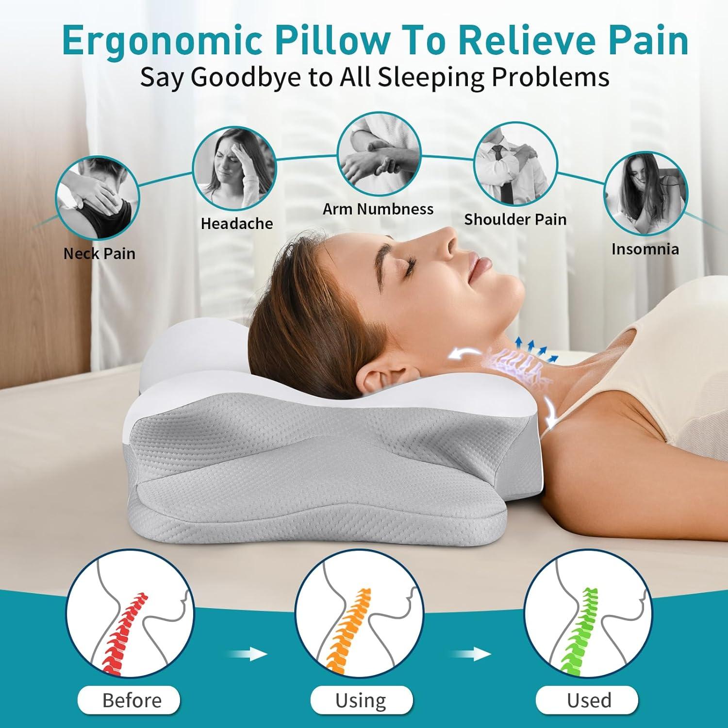 Almohada Cervical Ergonómica Besyodo - Espuma Viscoelástica