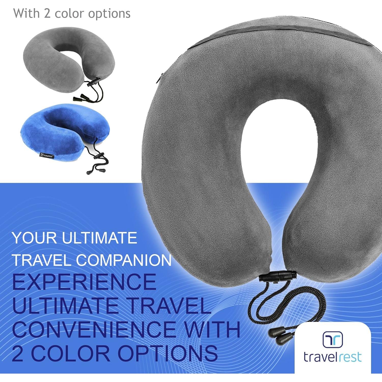 Almohada de Cuello Travelrest Curl - Espuma Viscoelástica Gris