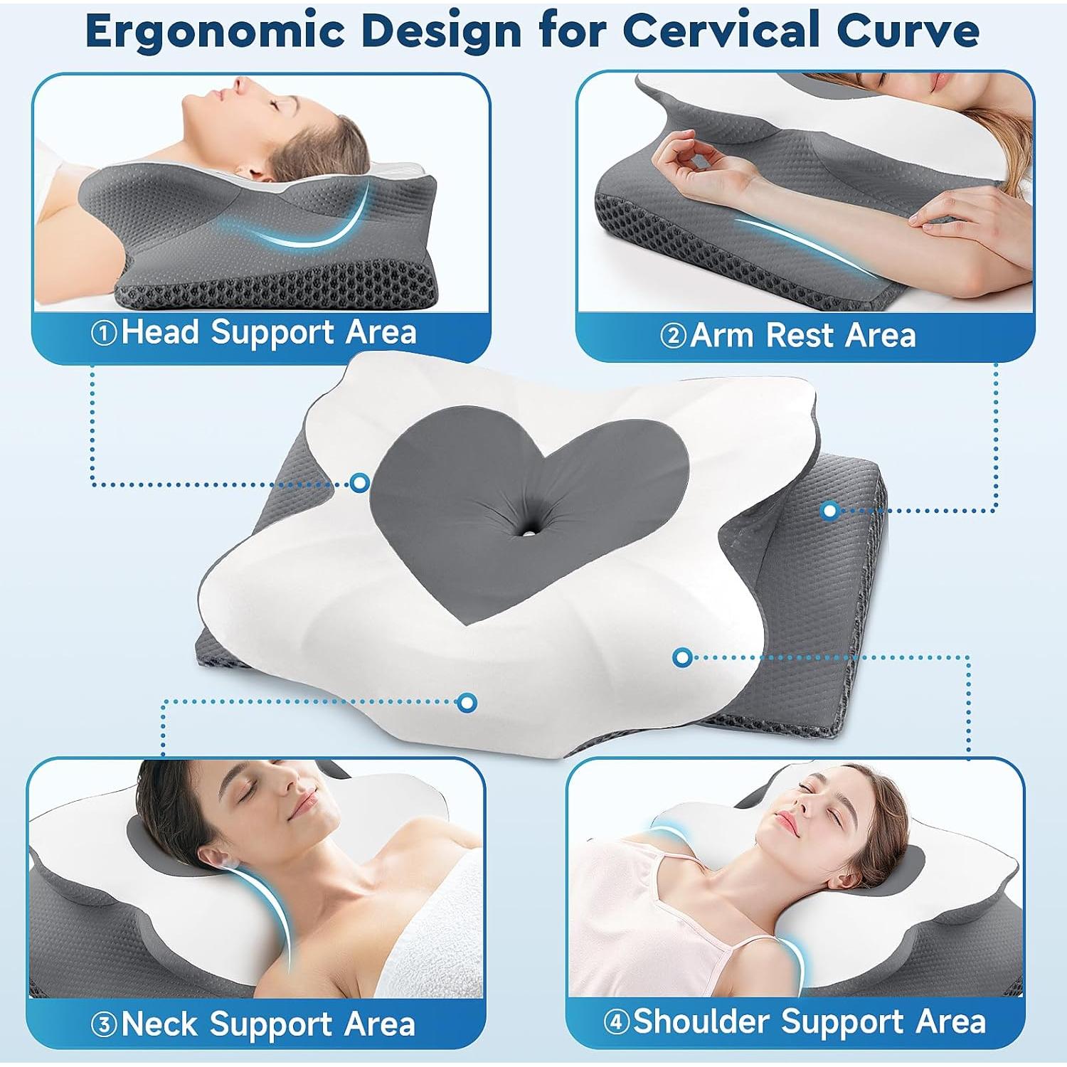 Almohada Cervical CushZone Espuma Viscoelástica 62.7x40.1cm