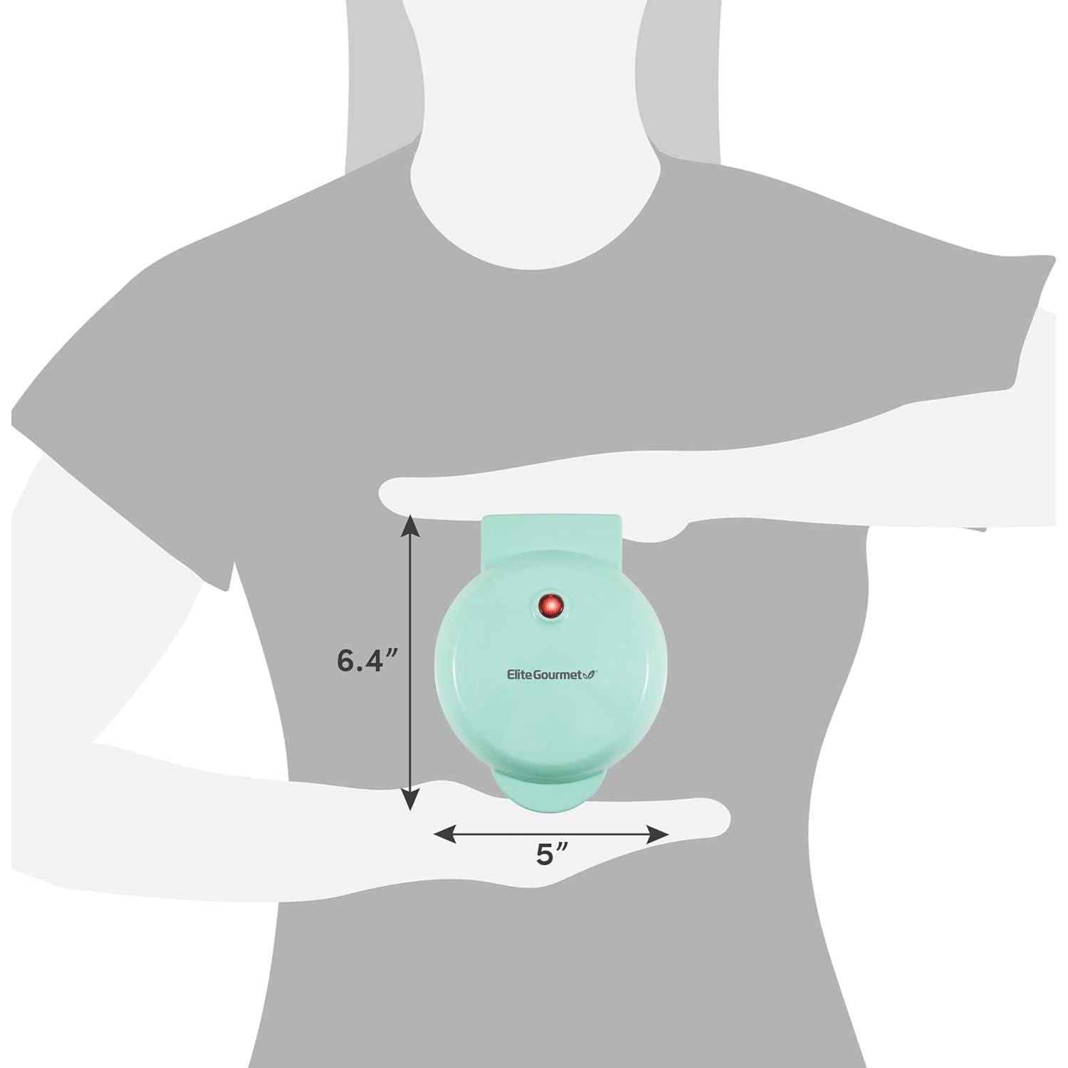 Mini Waffle Maker Elite Gourmet EWM013M 12,7 cm Antiadherente