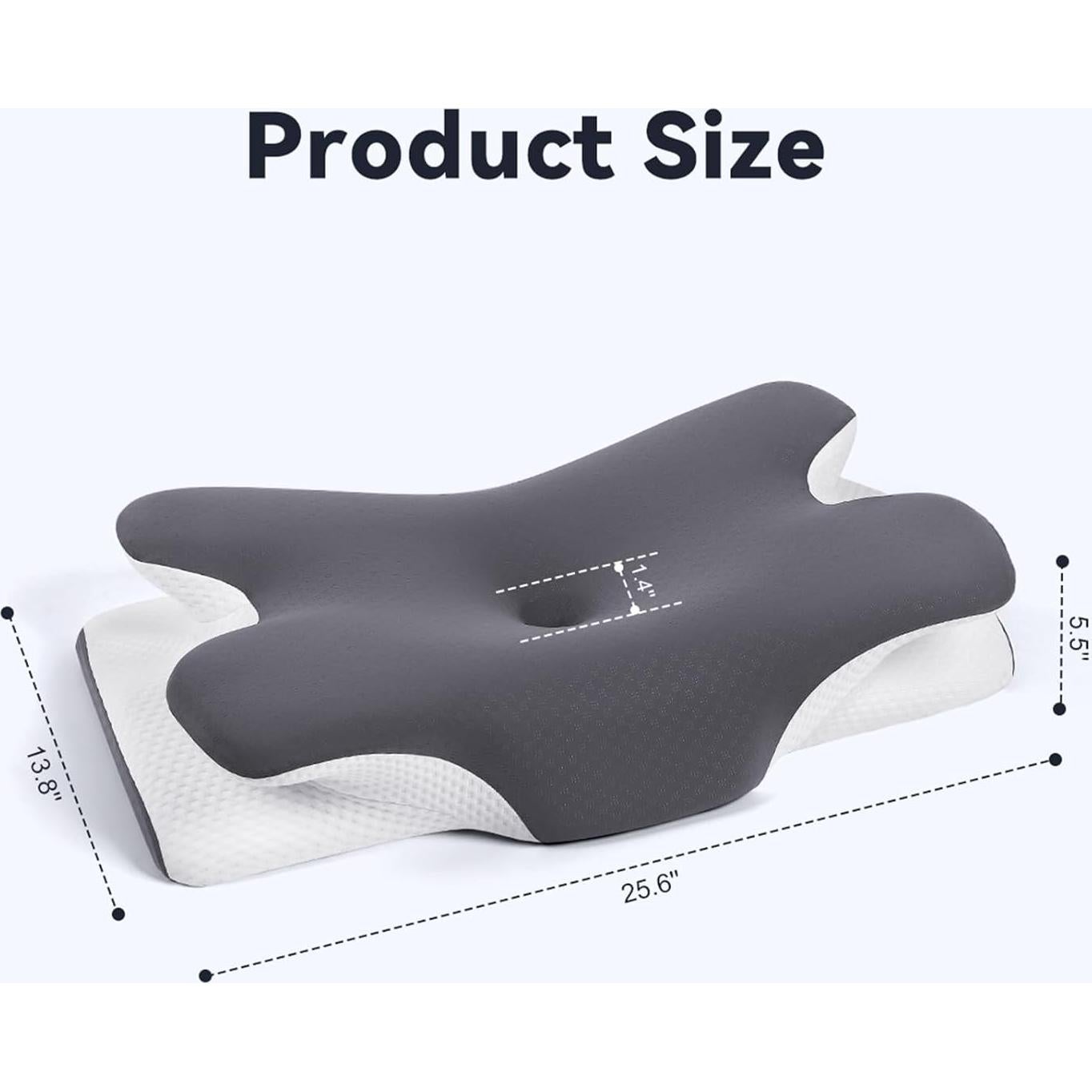 Almohada Ergonómica Cervical Vipfree Enfriadora 36.99x18.79cm