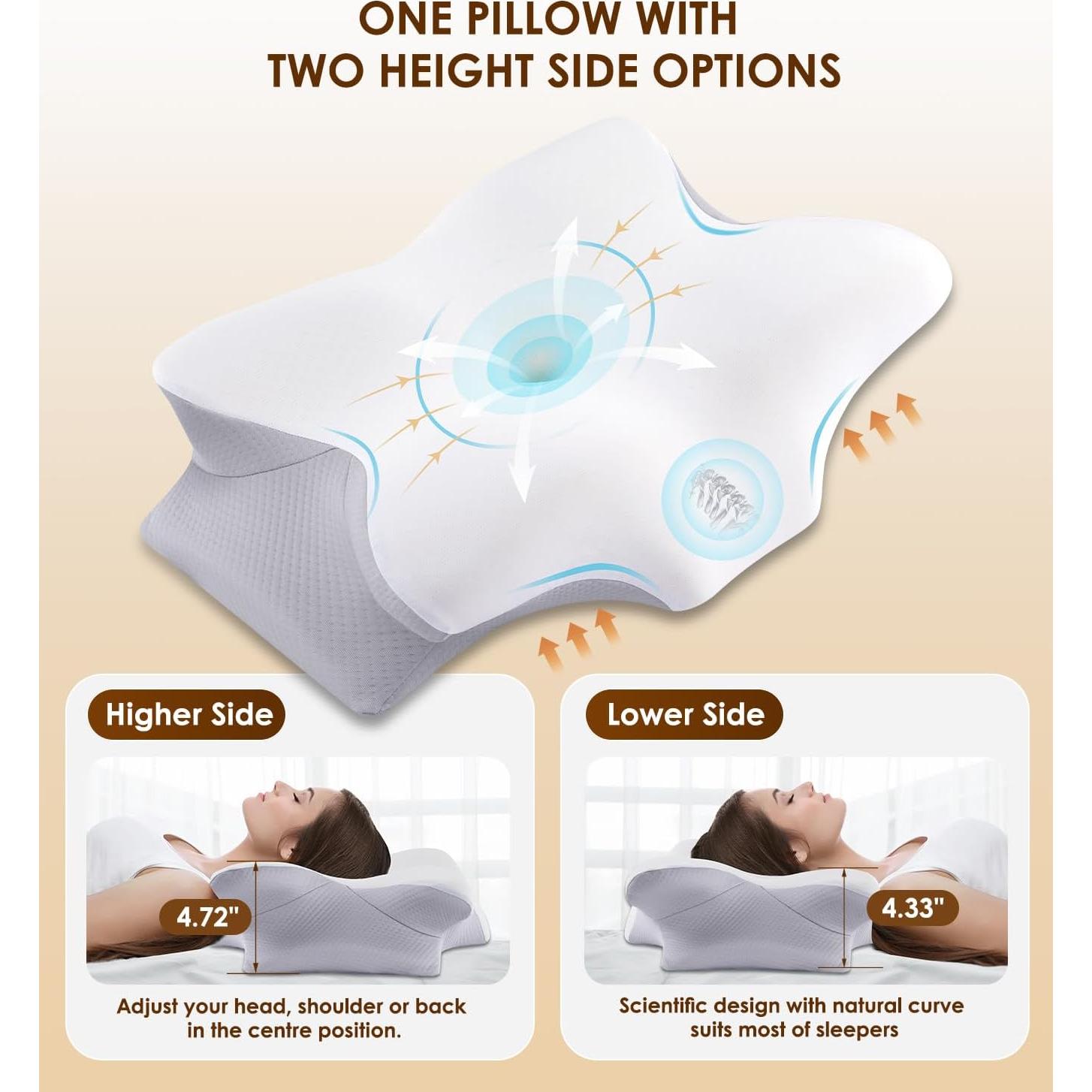 Almohada Cervical FAIORD Espuma Viscoelástica 54x40 cm