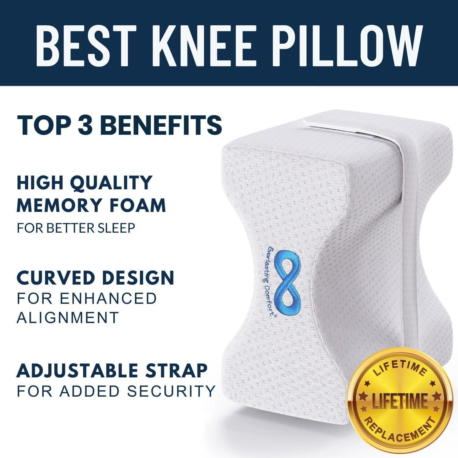 Almohada de Rodilla Viscoelástica Everlasting Comfort - Blanca