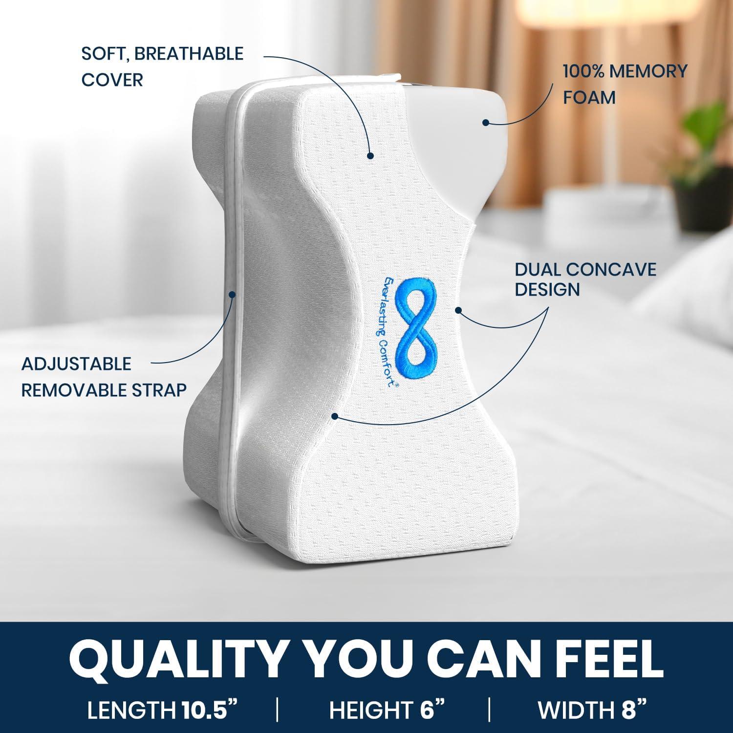 Almohada de Rodilla Viscoelástica Everlasting Comfort - Blanca