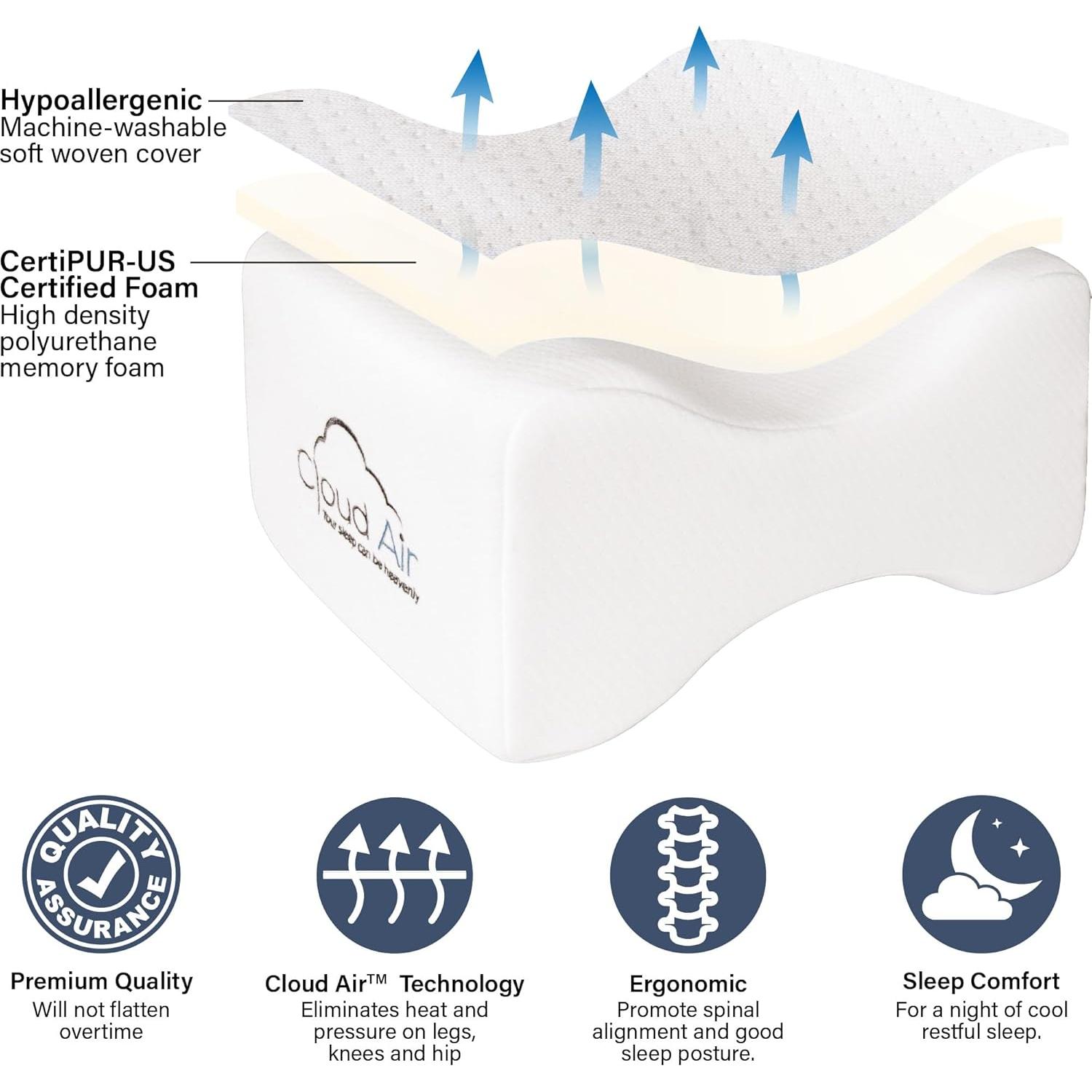 Cojín de Rodilla Viscoelástico Vaunn M475N para Dormir