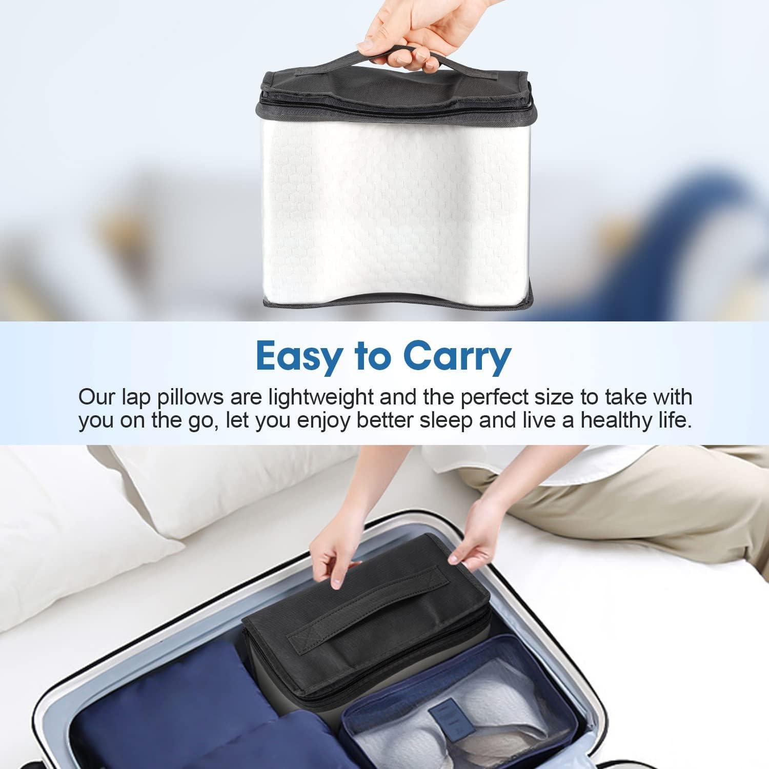 Almohada de Rodilla LESUMI Espuma Viscoelástica Blanca