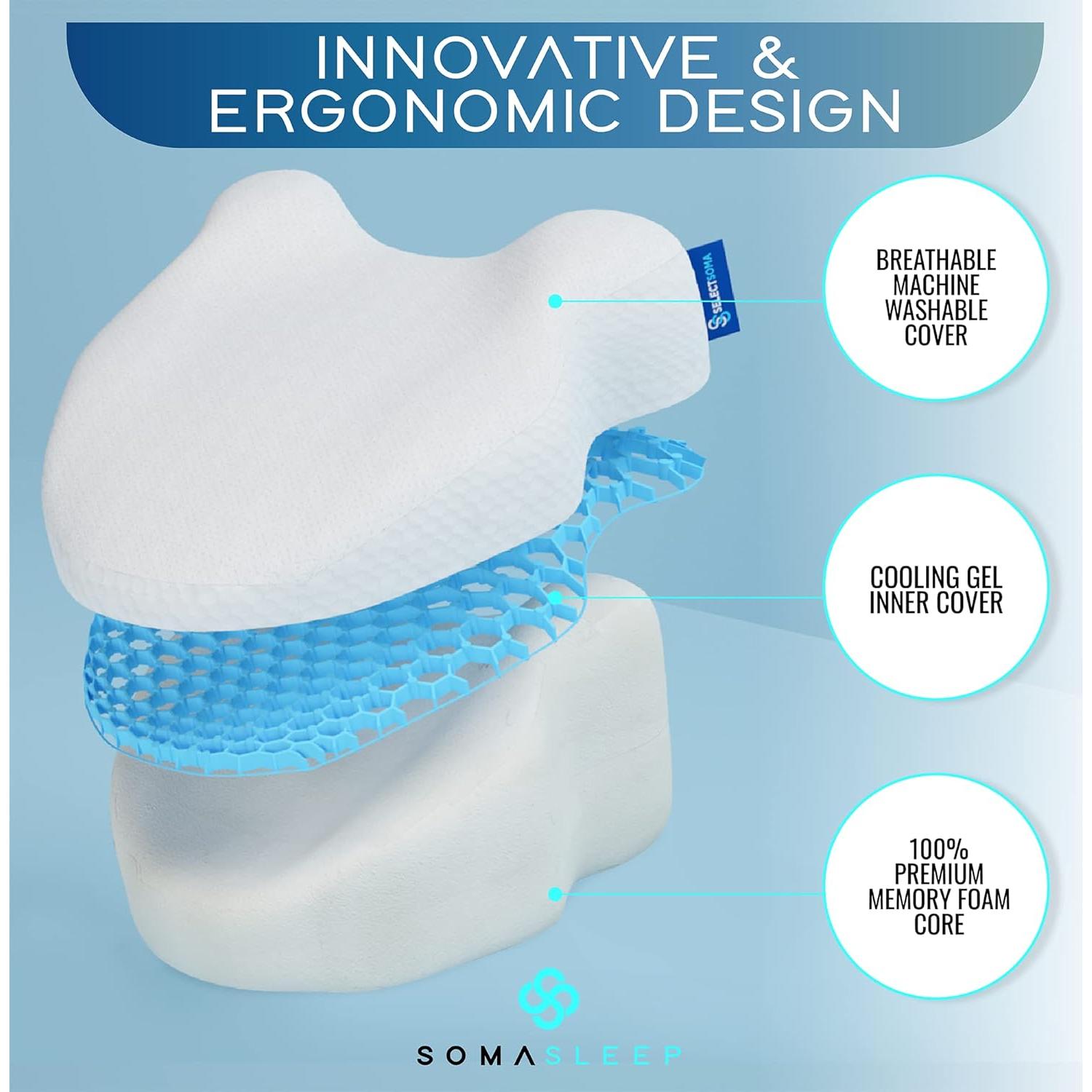 Almohada Ortopédica Refrigerante SelectSoma para Rodillas