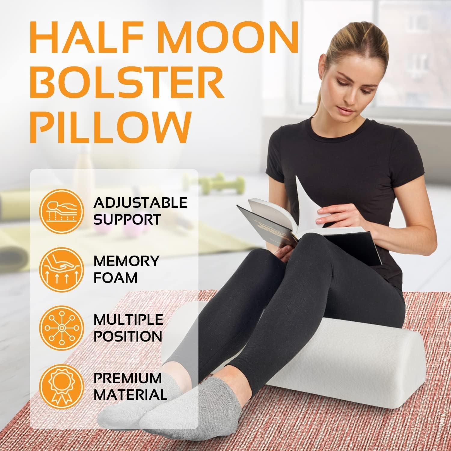 Almohada de Media Luna AllSett Health para Espalda y Piernas
