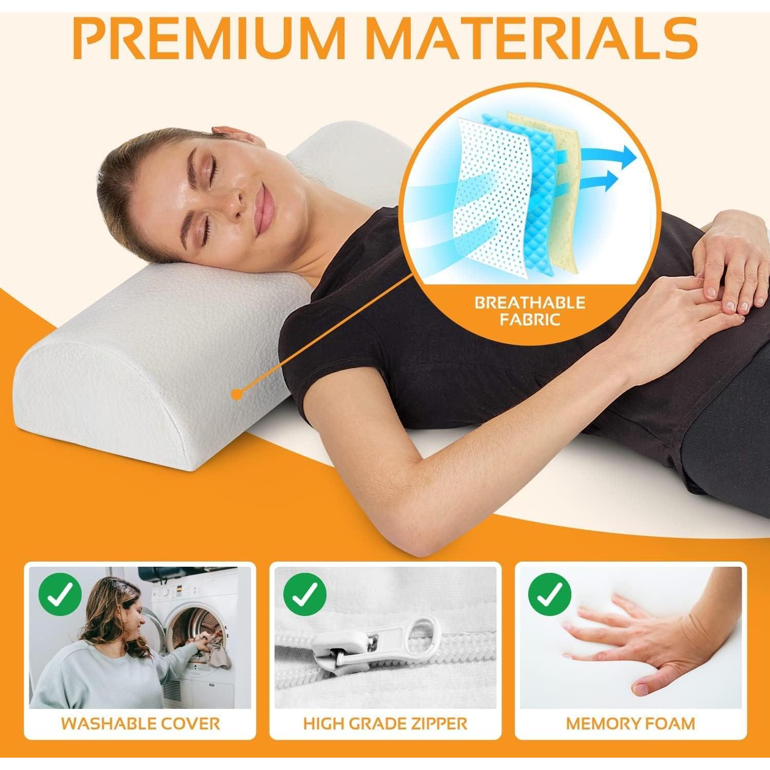 Almohada de Media Luna AllSett Health para Espalda y Piernas
