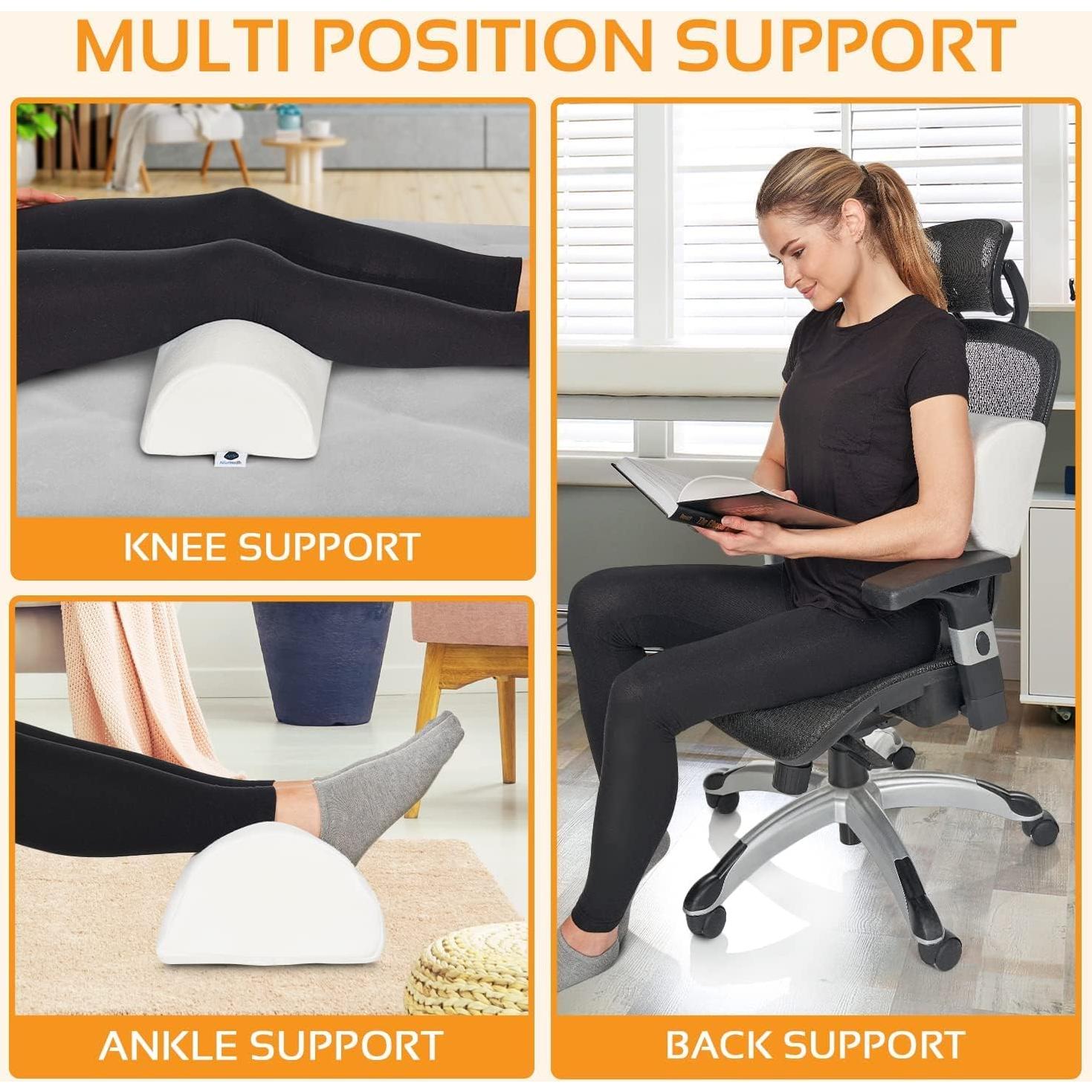 Almohada de Media Luna AllSett Health para Espalda y Piernas