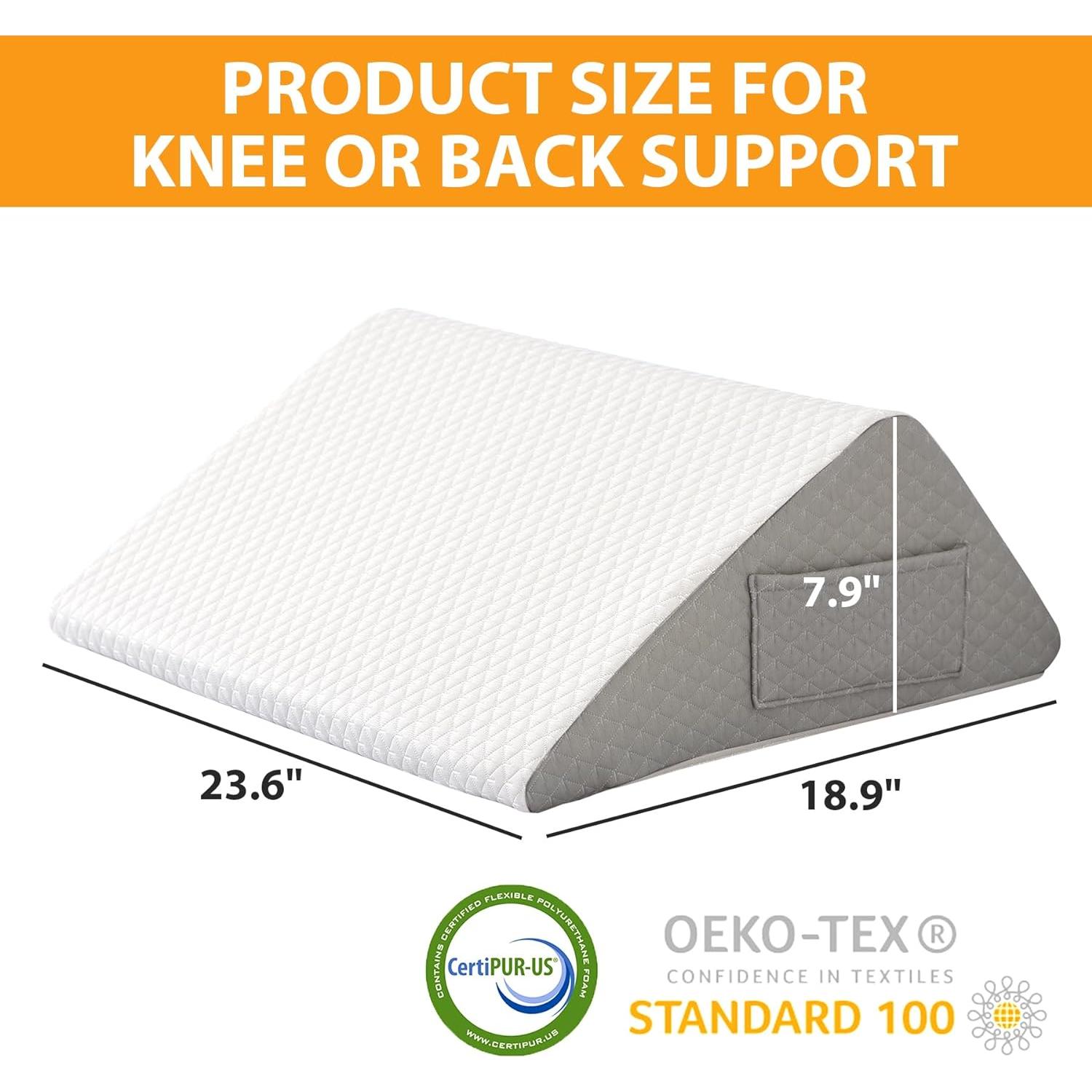 Almohada en Cuña para Rodillas Ruqmuis 60x48x20 cm Alivio Dolor