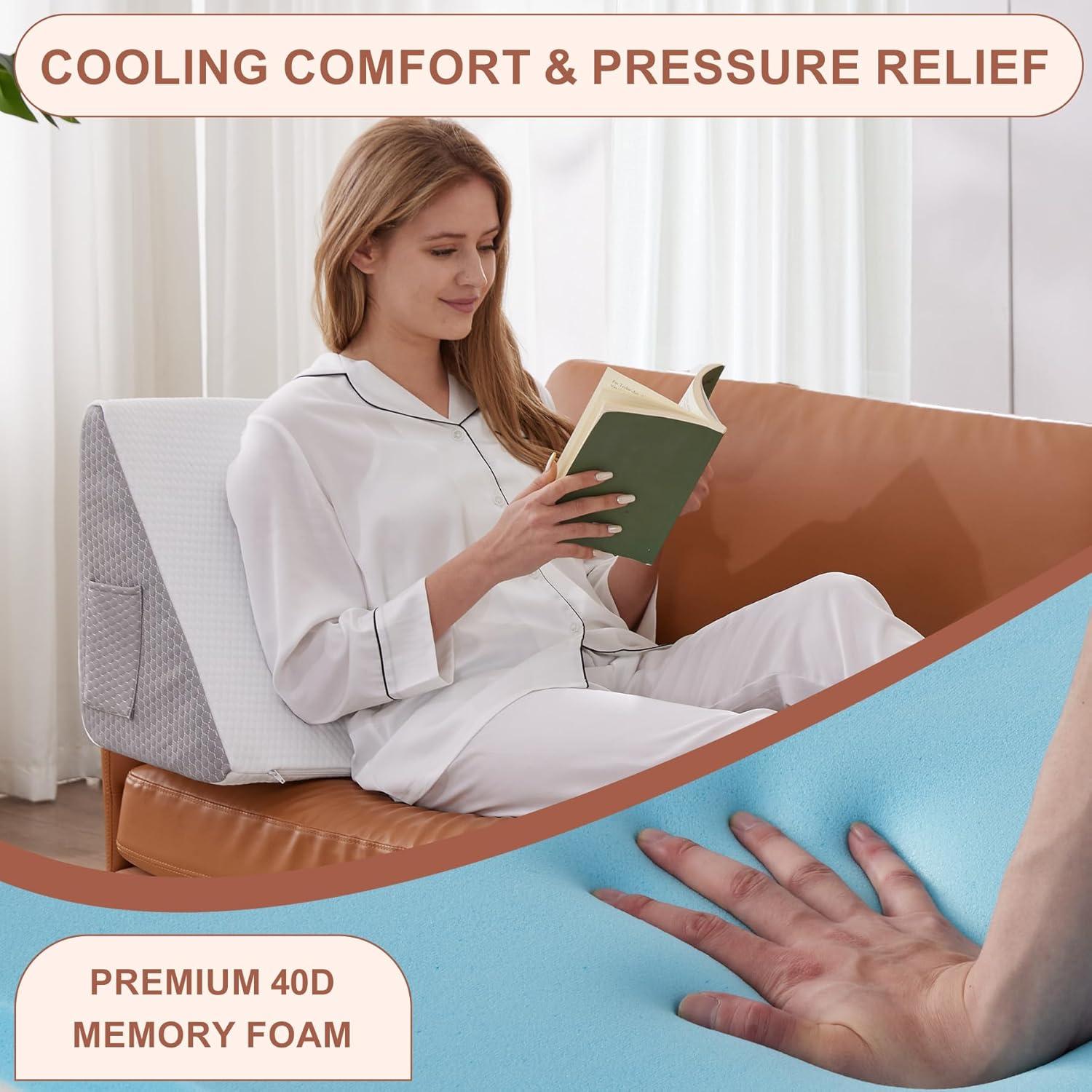 Almohada en Cuña para Rodillas Bedluxe Espuma Viscoelástica