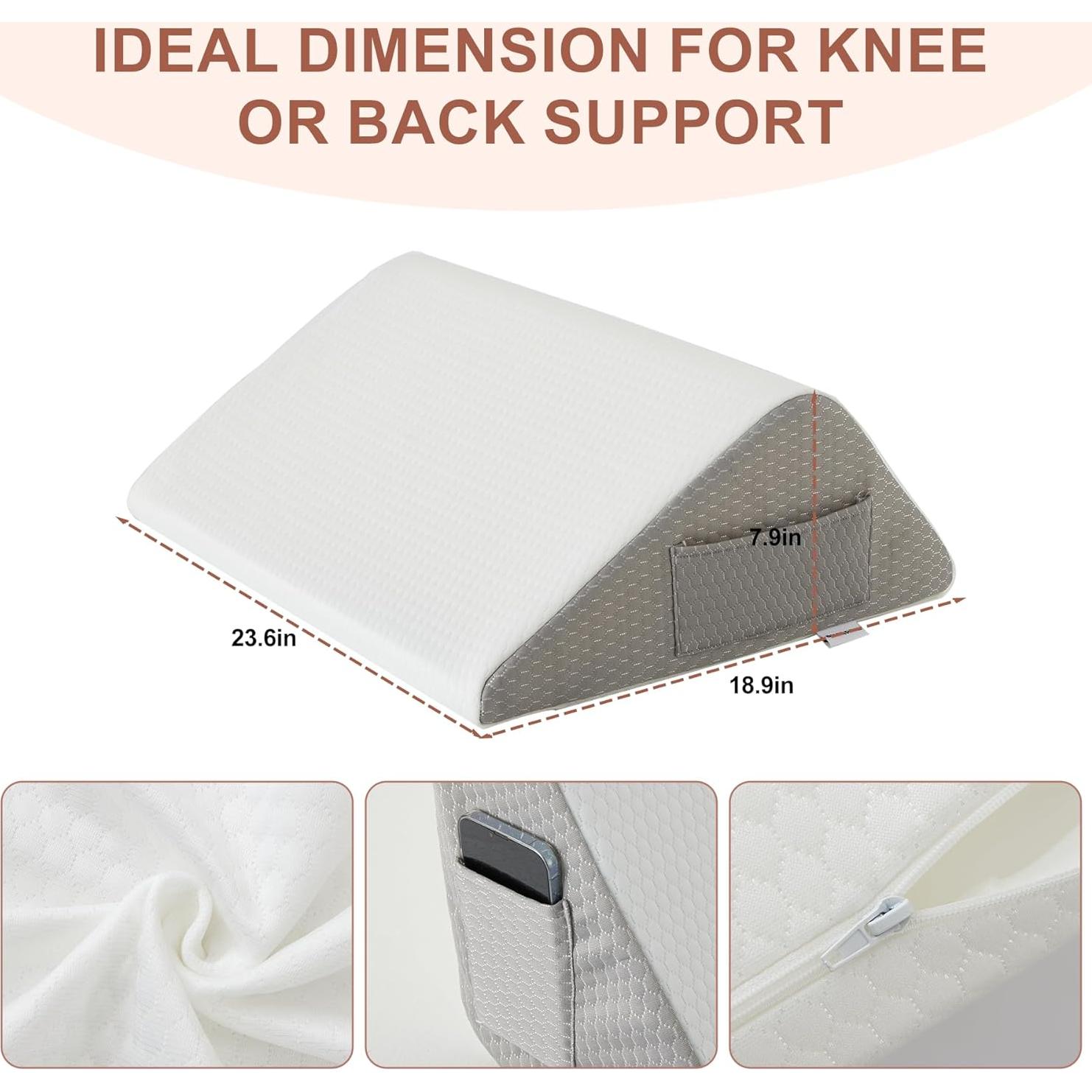 Almohada en Cuña para Rodillas Bedluxe Espuma Viscoelástica