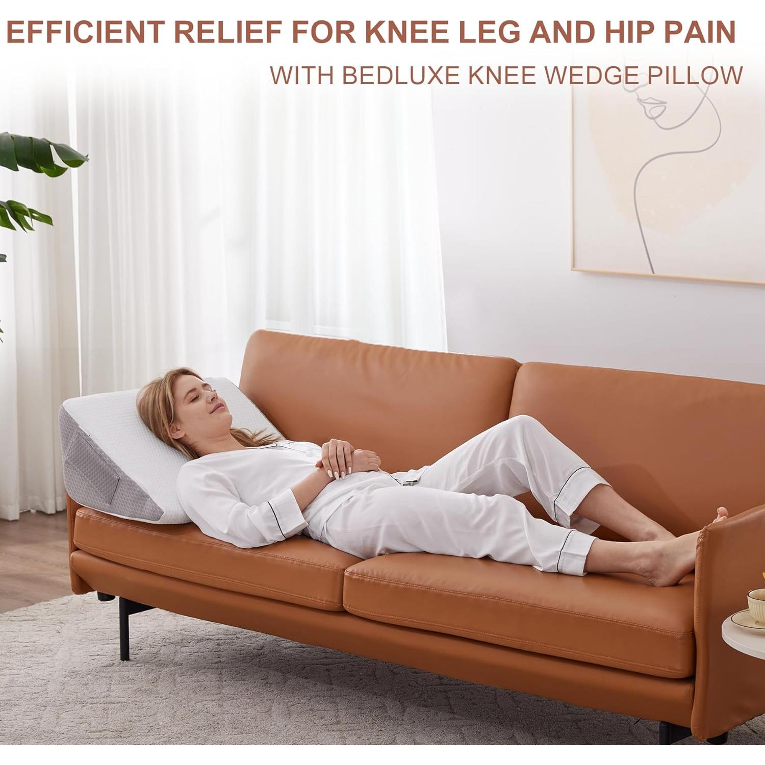 Almohada en Cuña para Rodillas Bedluxe Espuma Viscoelástica