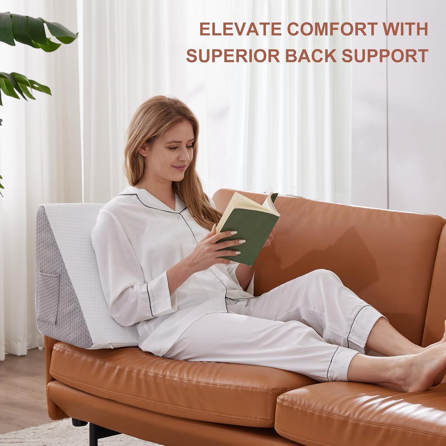 Almohada en Cuña para Rodillas Bedluxe Espuma Viscoelástica