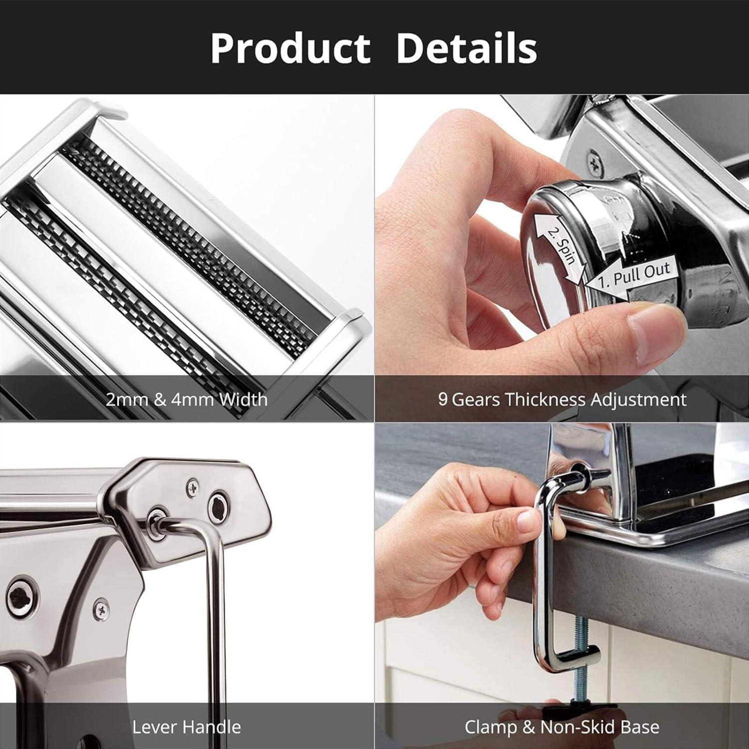 Máquina de Pasta METLUCK Manual Acero Inoxidable 9 Grosor