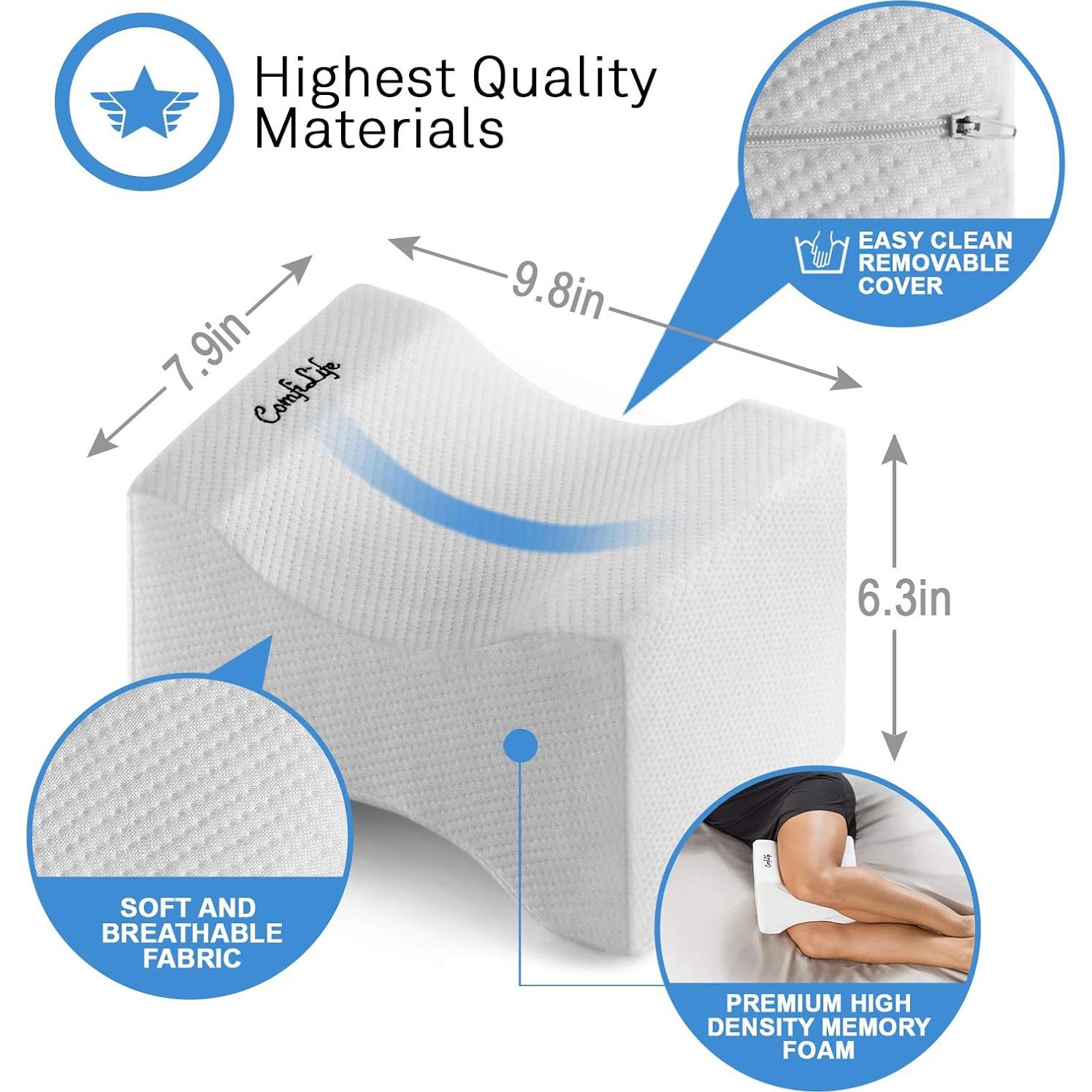 Almohada ortopédica para rodillas ComfiLife - Espuma viscoelástica