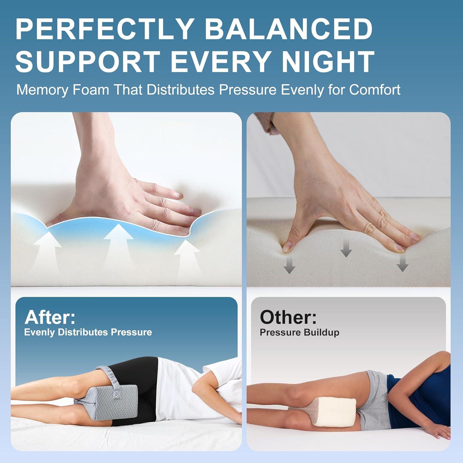 Almohada para Rodillas UJPFEO Gris Ártico Espuma Viscoelástica