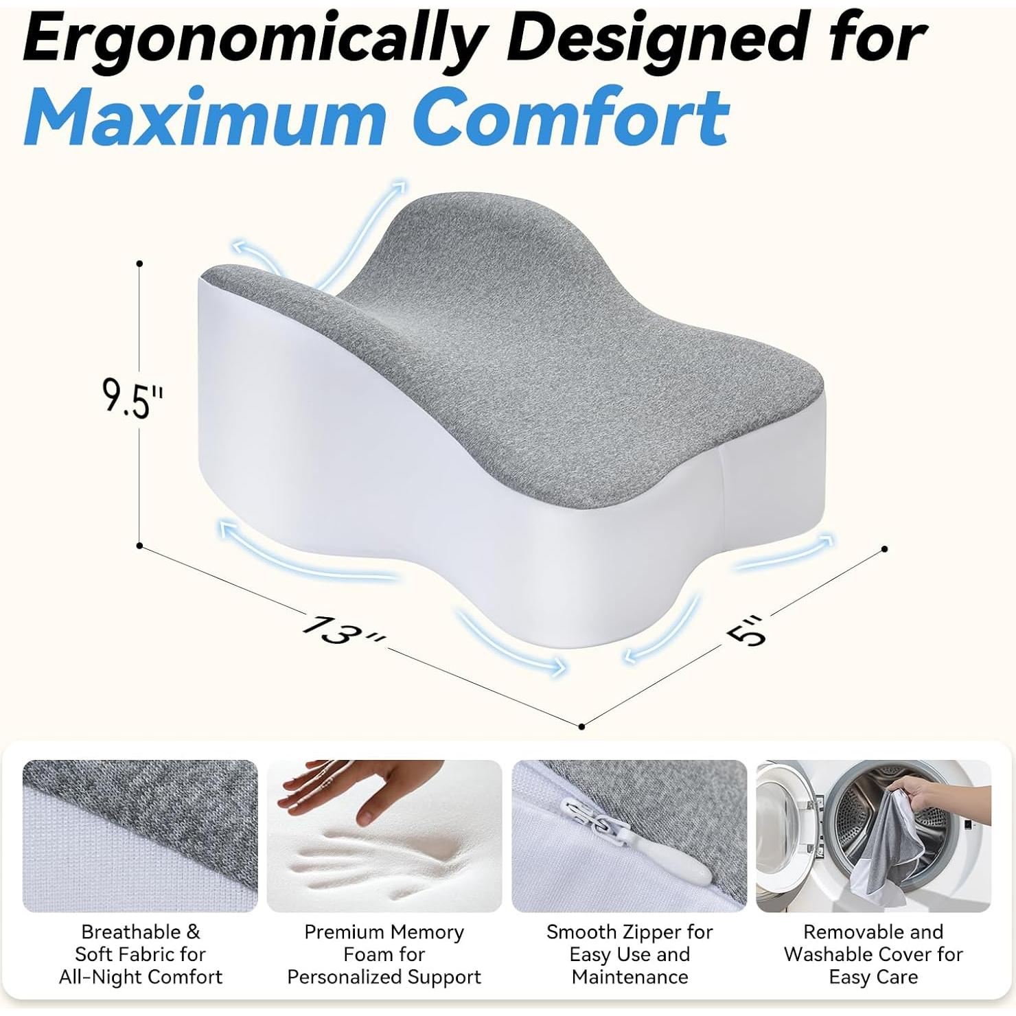 Almohada para Rodillas UJPFEO Grande Espuma Viscoelástica