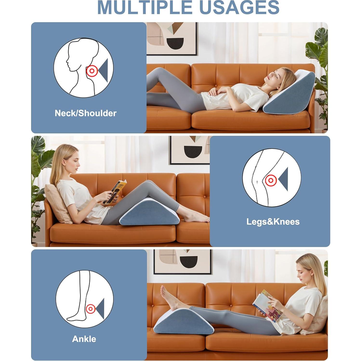 Almohada en Cuña para Rodillas VMFKPNR 20 cm Alivio Dolor