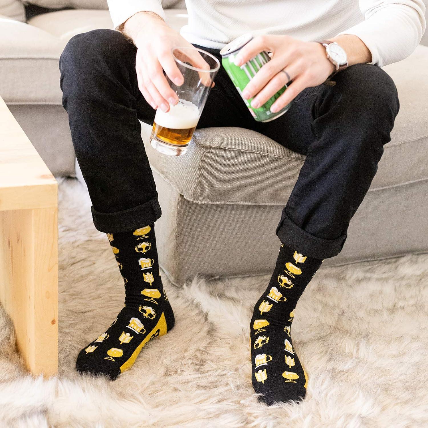 Calcetines Divertidos Lavley de Cerveza Unisex Talla Única