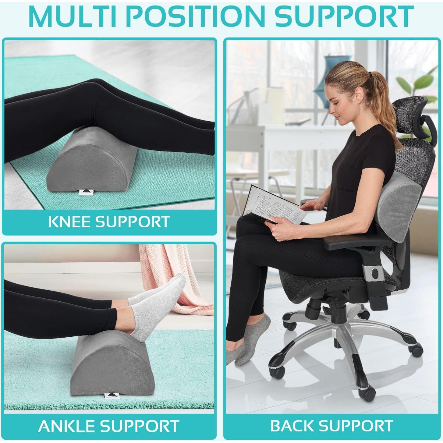 Almohadas de Media Luna Grande AllSett Health - Soporte Lumbar (2 Pzs)