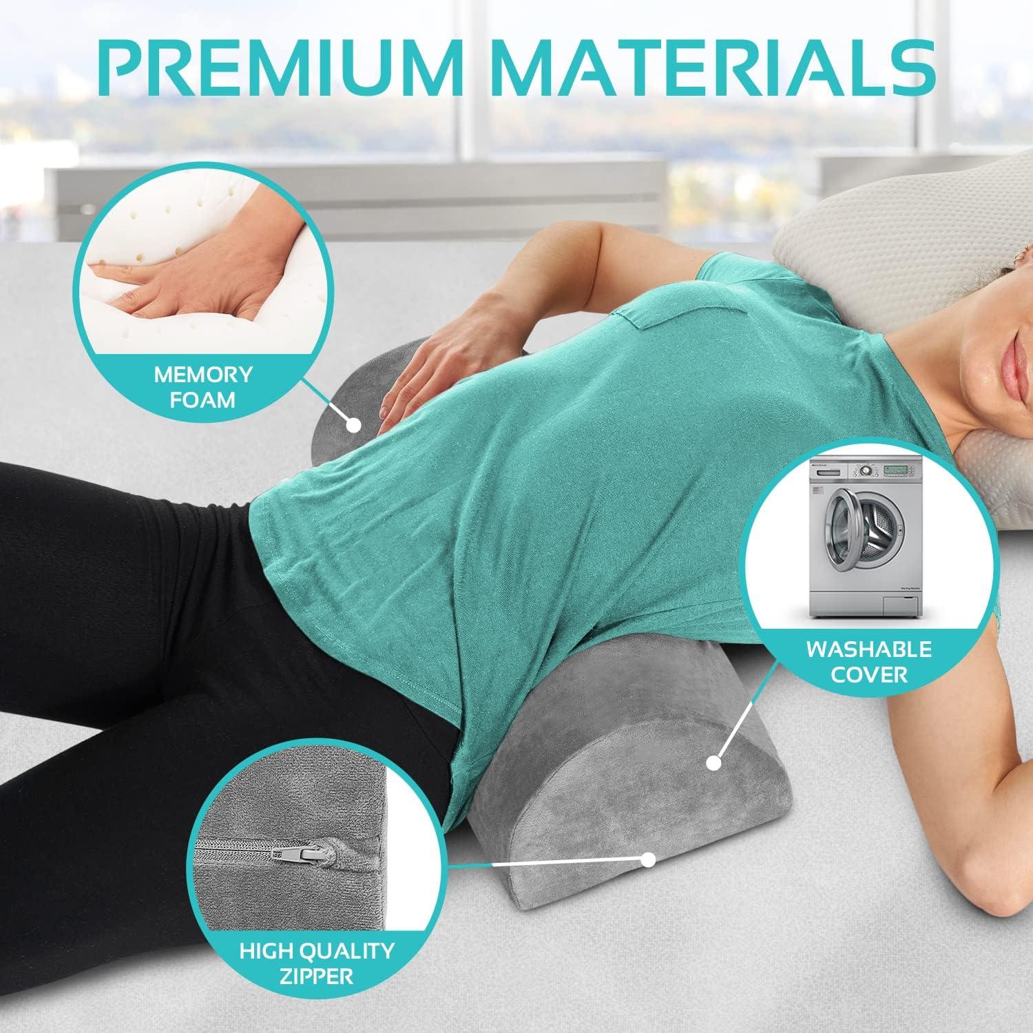 Almohadas de Media Luna Grande AllSett Health - Soporte Lumbar (2 Pzs)