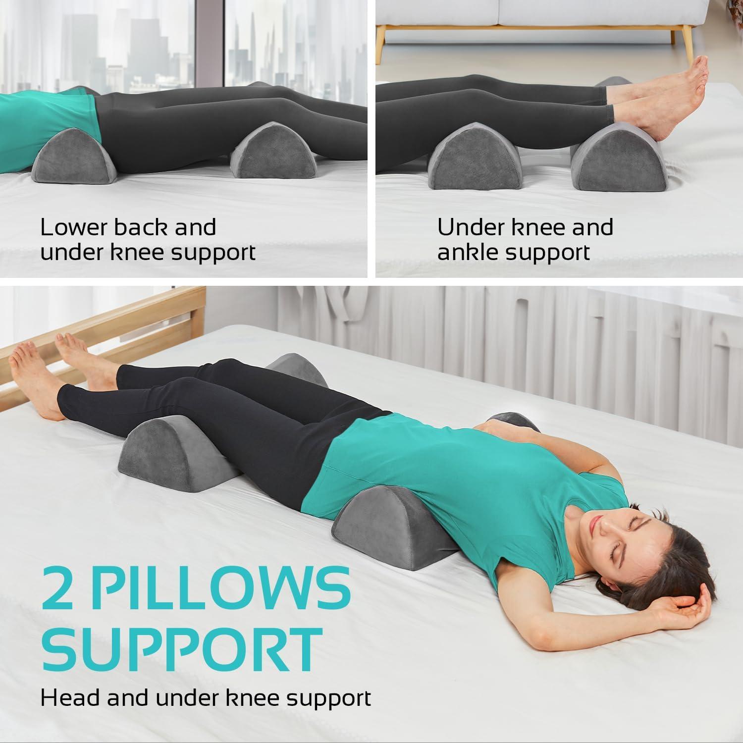 Almohadas de Media Luna Grande AllSett Health - Soporte Lumbar (2 Pzs)