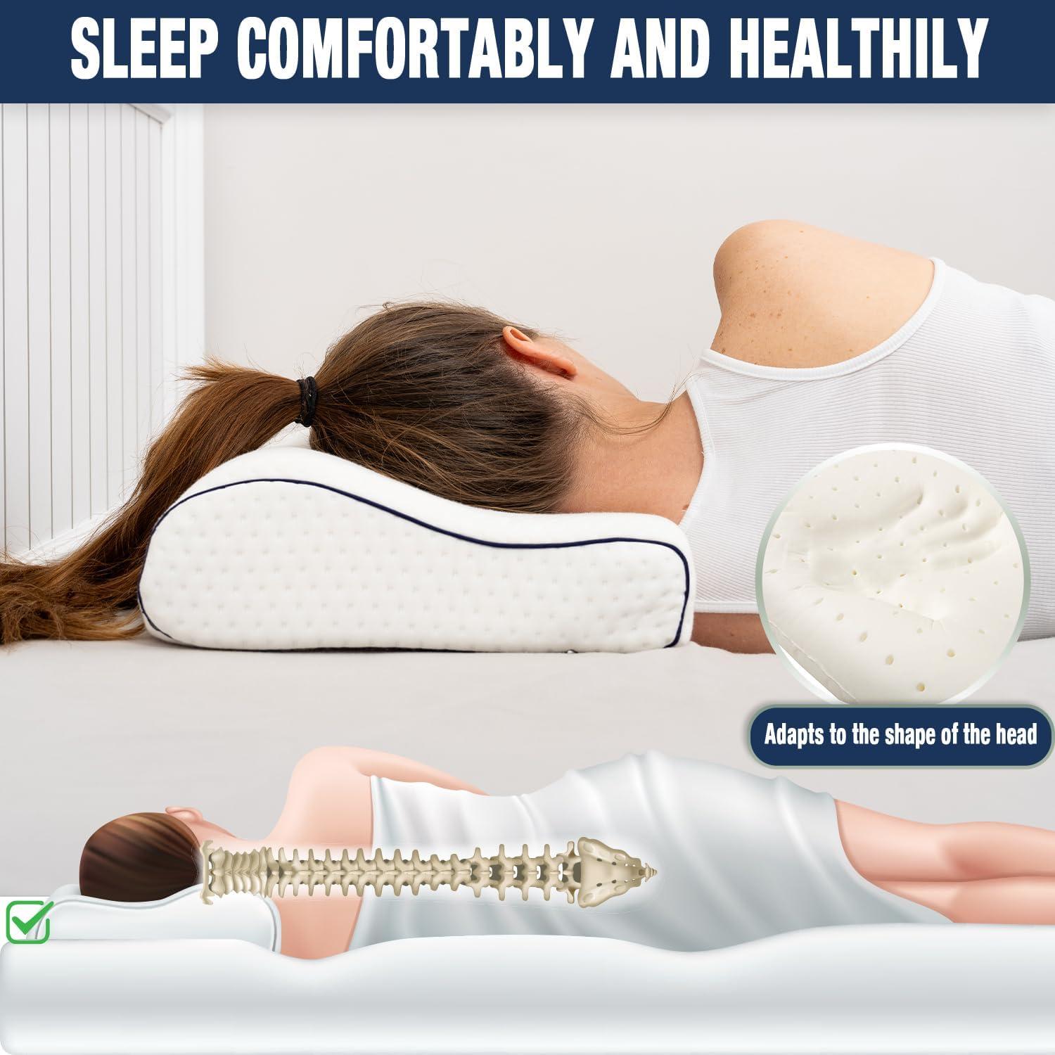 Almohada de Espuma Viscoelástica Alkamto para Viaje 34.8x30 cm